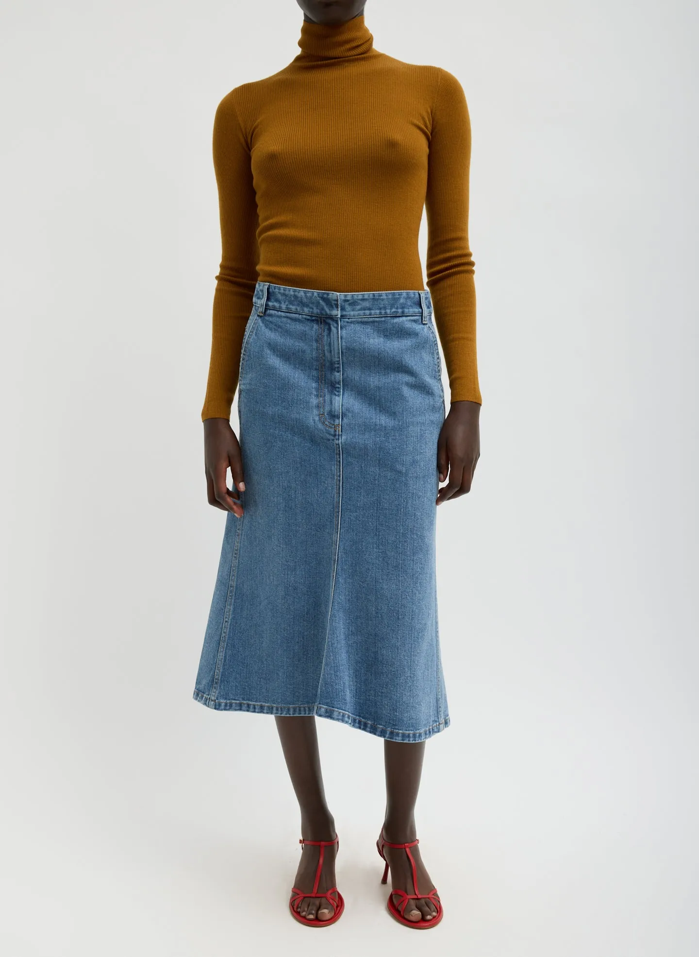 Featherweight Ribbed Sweater Turtleneck Pullover sold by Tibi product image thumbnail 3