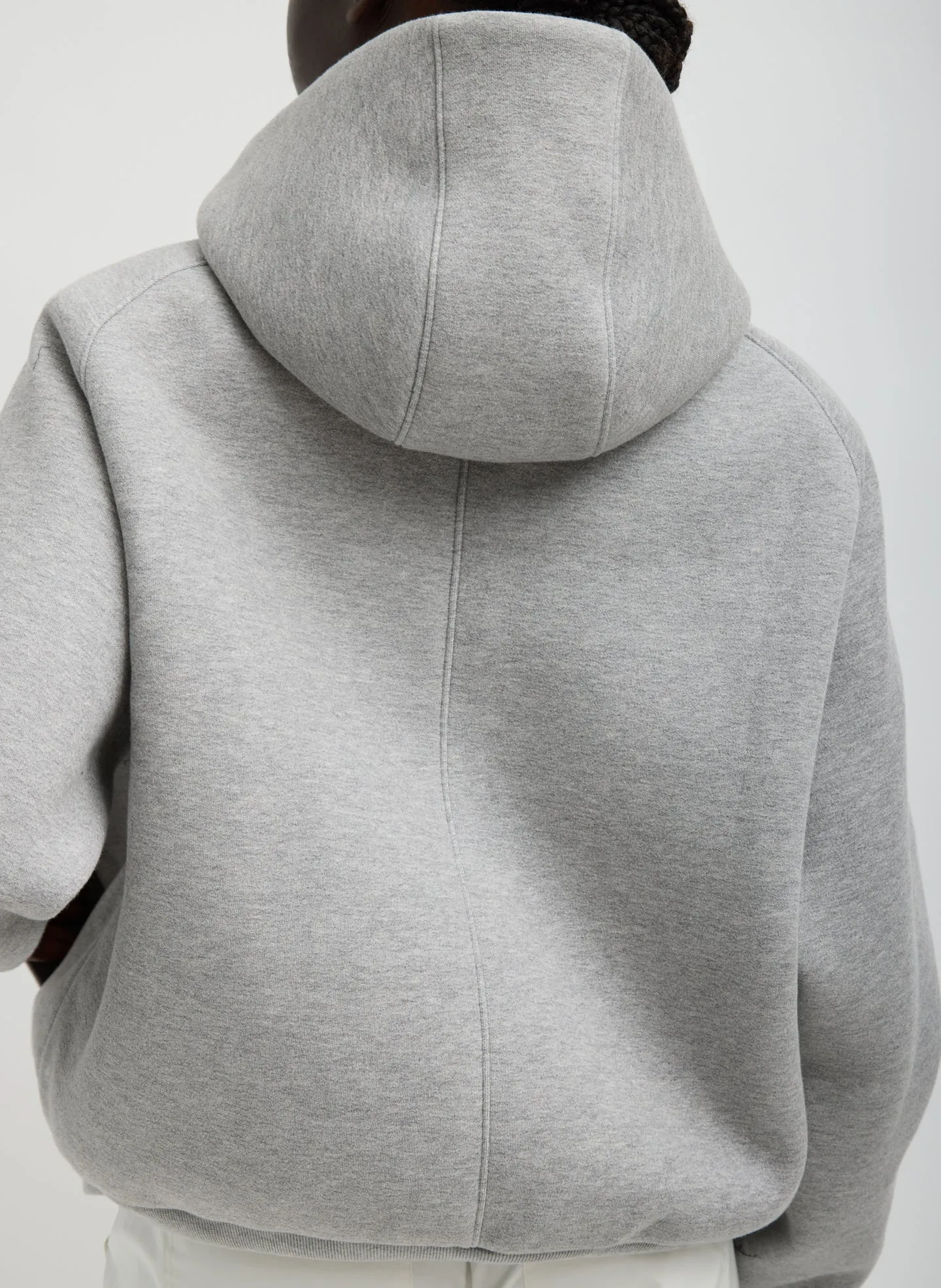 Compact Tech French Terry Zip Up Hoodie sold by Tibi product image thumbnail 3