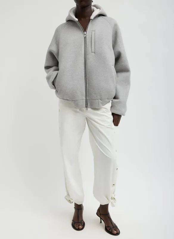 Compact Tech French Terry Zip Up Hoodie made by Tibi