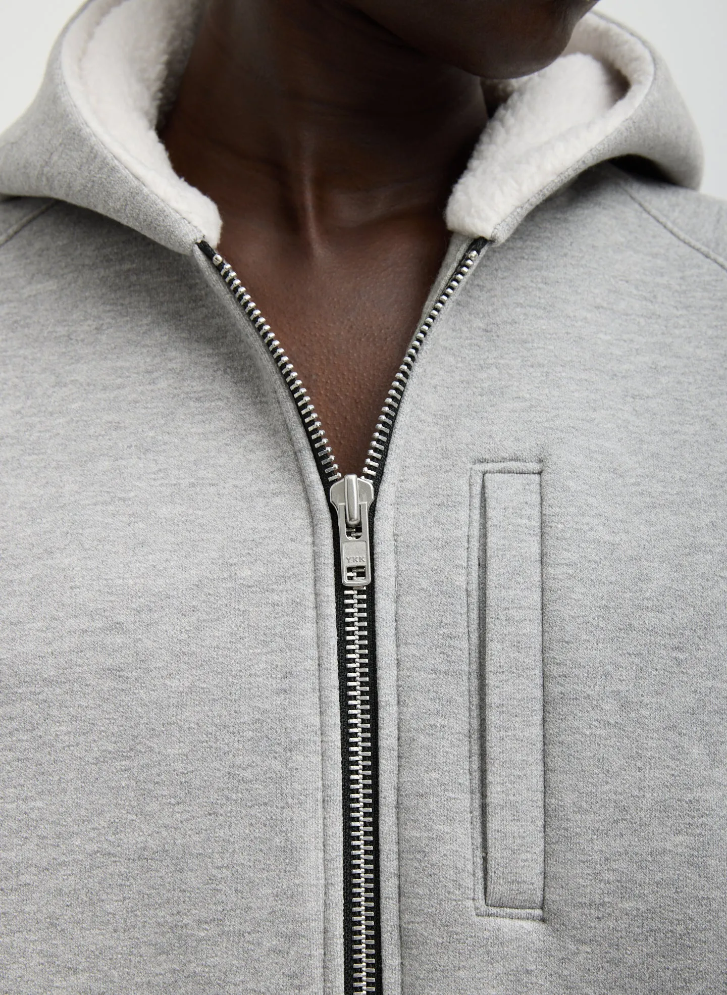 Compact Tech French Terry Zip Up Hoodie sold by Tibi product image thumbnail 4