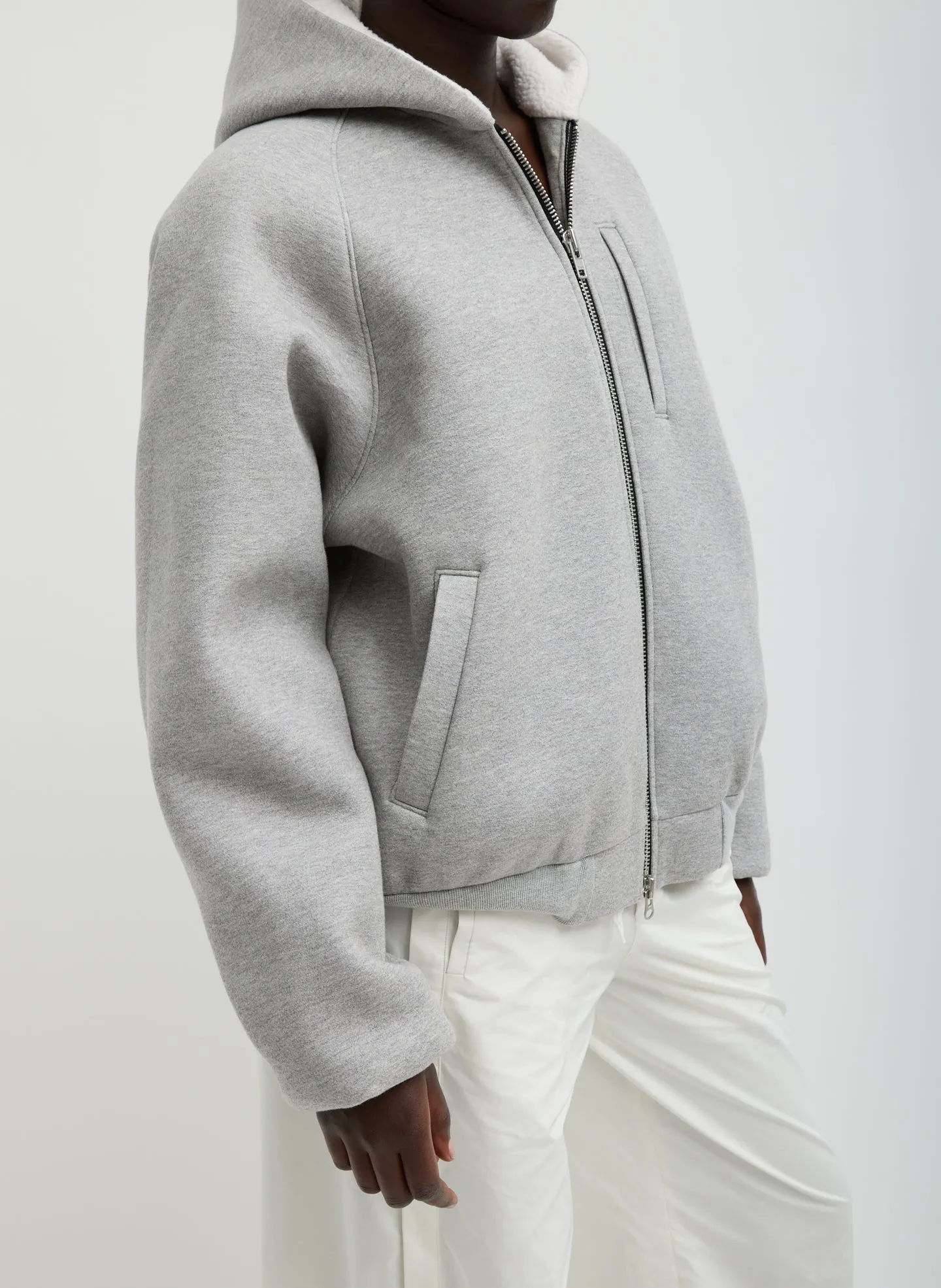 Compact Tech French Terry Zip Up Hoodie sold by Tibi product image thumbnail 2