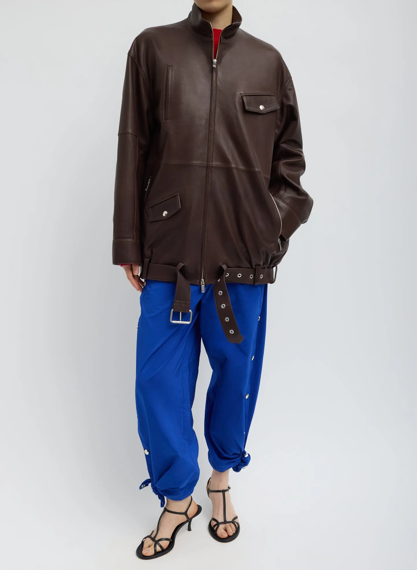Leather Moto Bomber sold by Tibi product image thumbnail 5