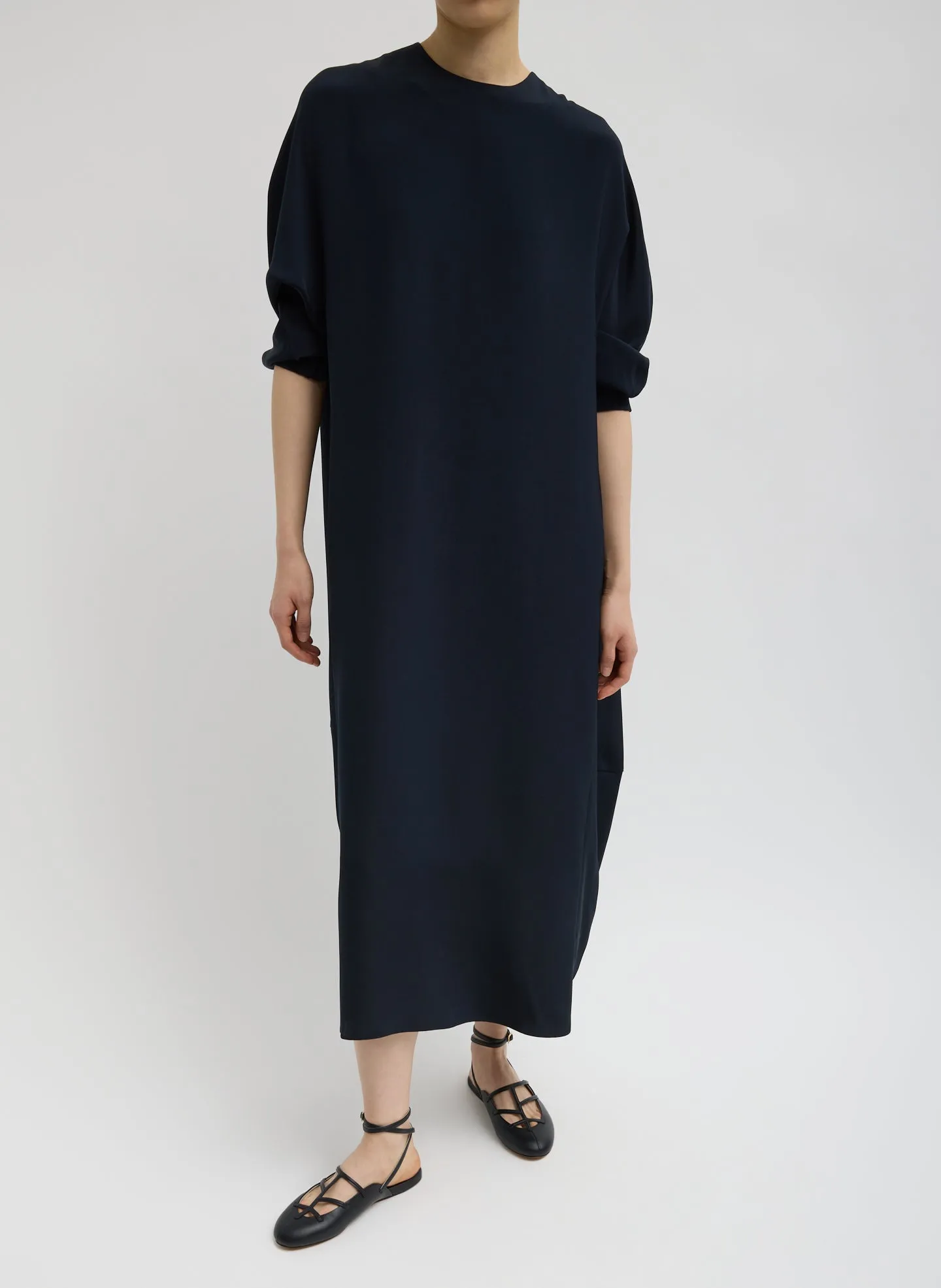 4-Ply Silk Long Sleeve Cocoon Dress sold by Tibi product image thumbnail 2
