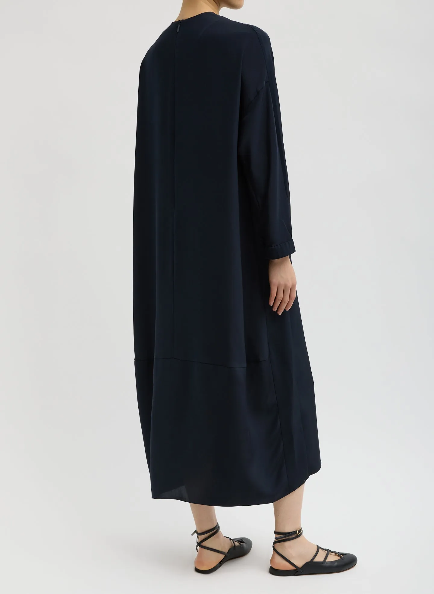 4-Ply Silk Long Sleeve Cocoon Dress sold by Tibi product image thumbnail 3