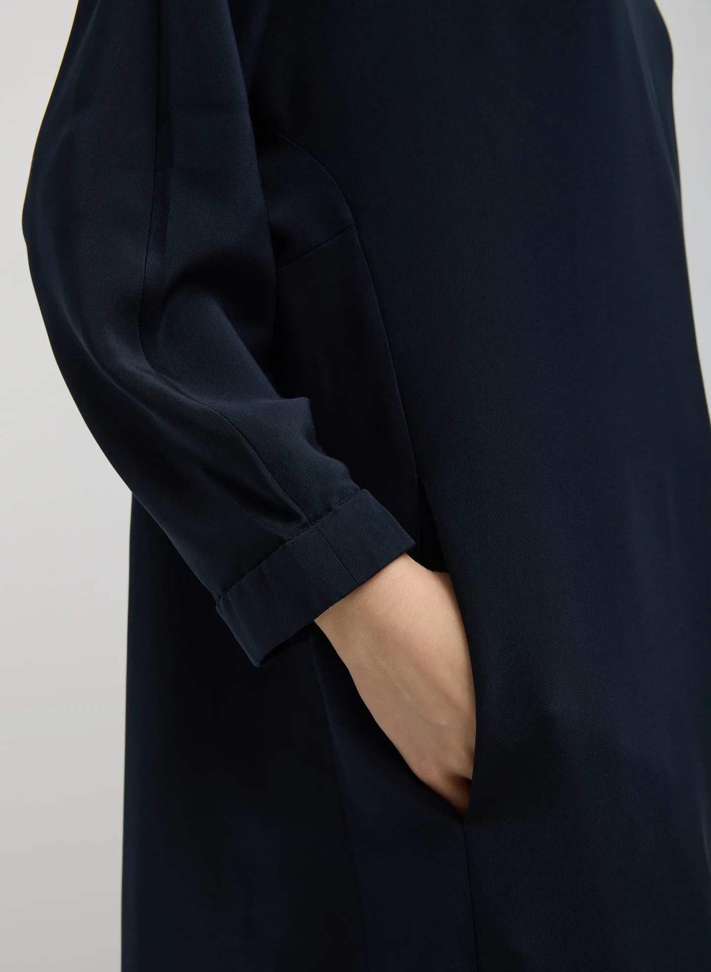 4-Ply Silk Long Sleeve Cocoon Dress sold by Tibi product image thumbnail 4