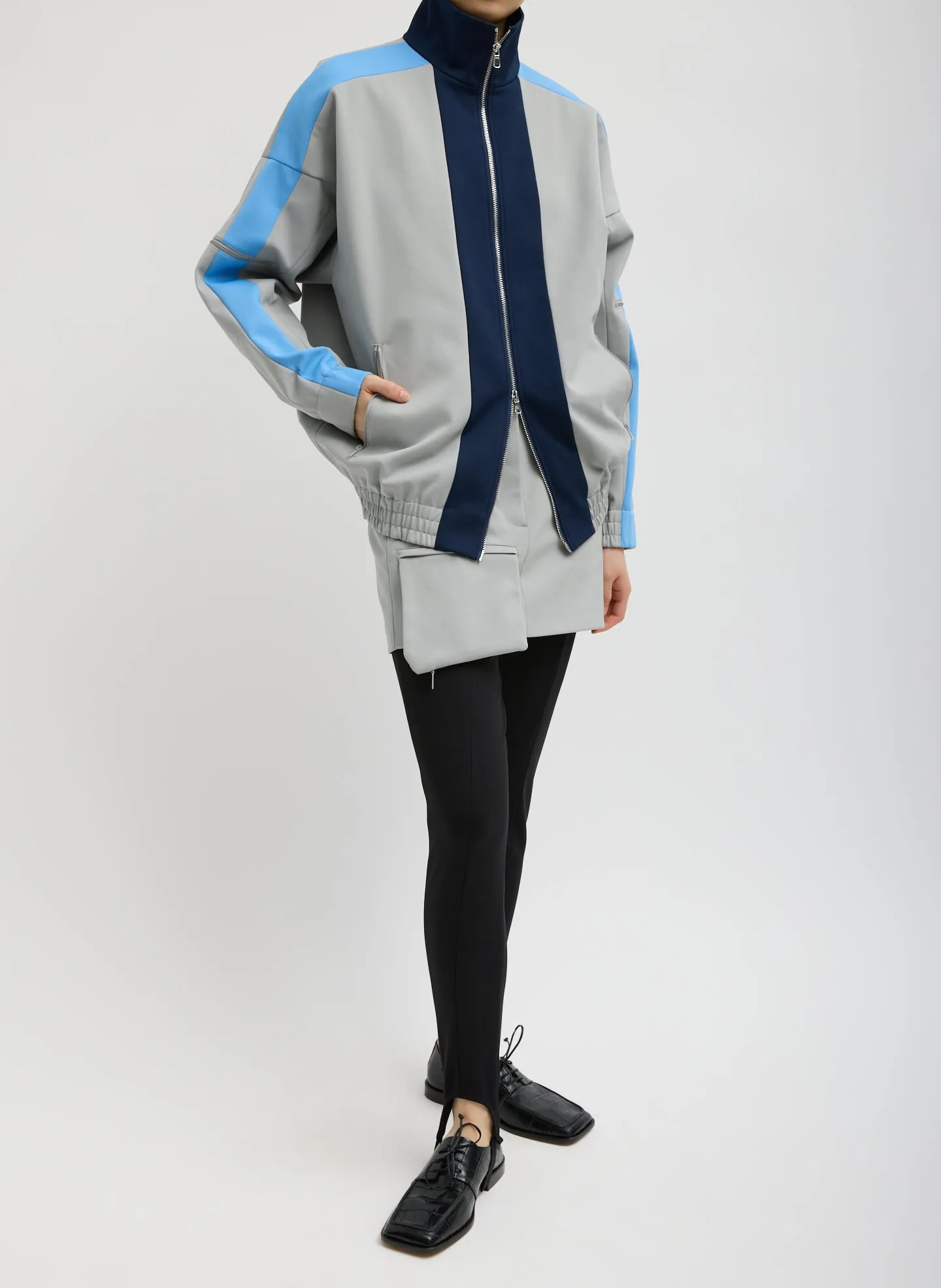 Compact Tech Knit Bomber sold by Tibi product image thumbnail 4
