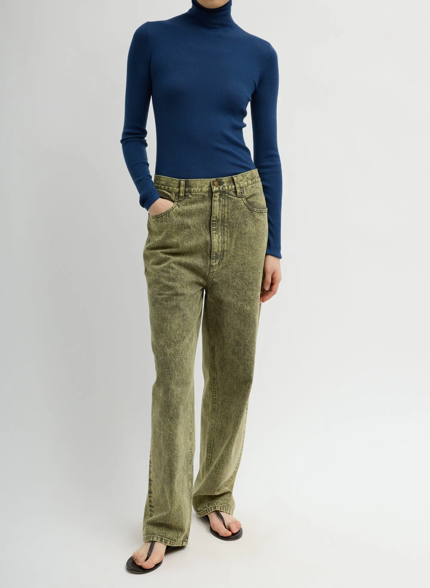 Featherweight Ribbed Sweater Turtleneck Pullover sold by Tibi product image thumbnail 4