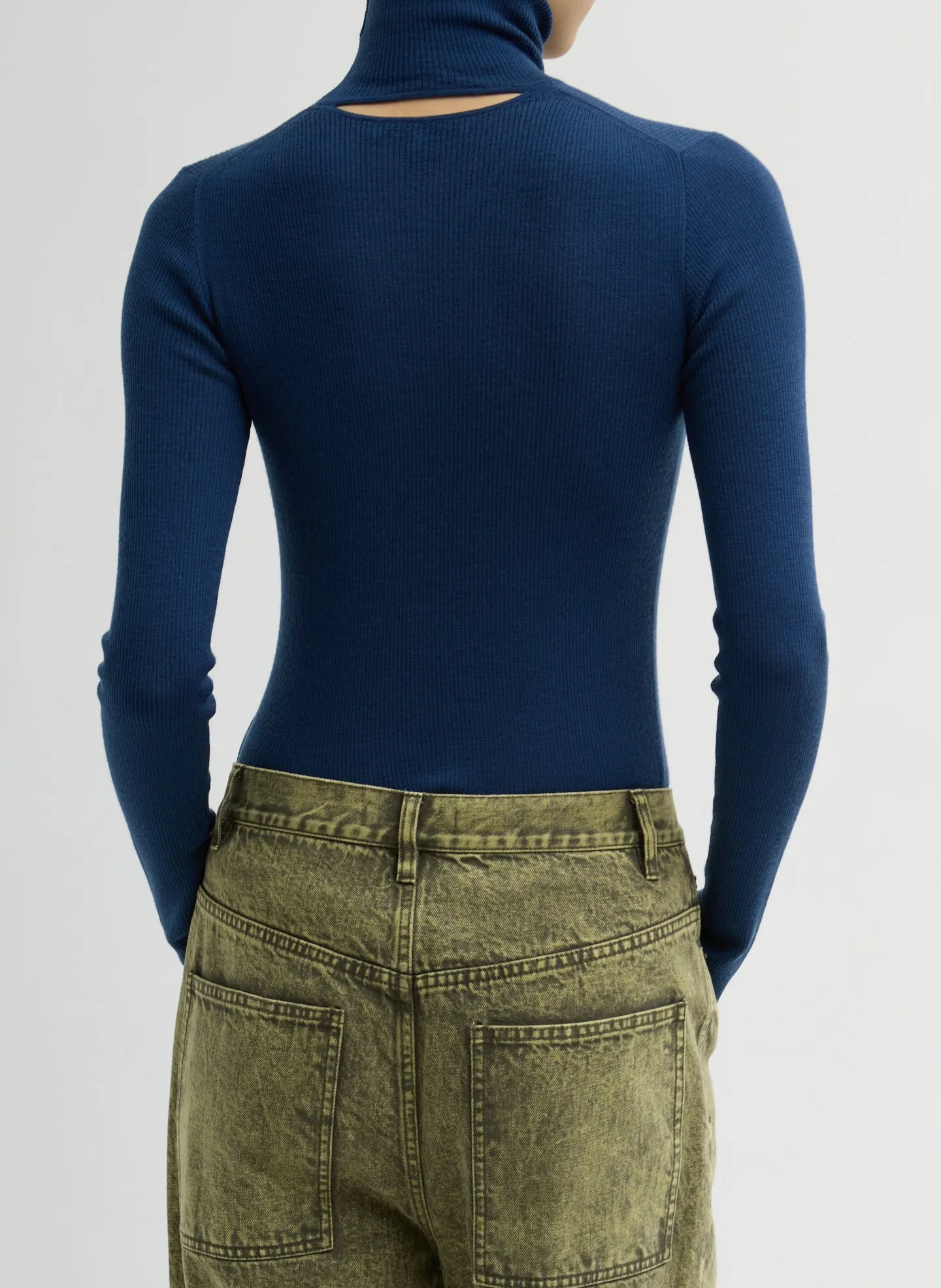 Featherweight Ribbed Sweater Turtleneck Pullover sold by Tibi product image thumbnail 3