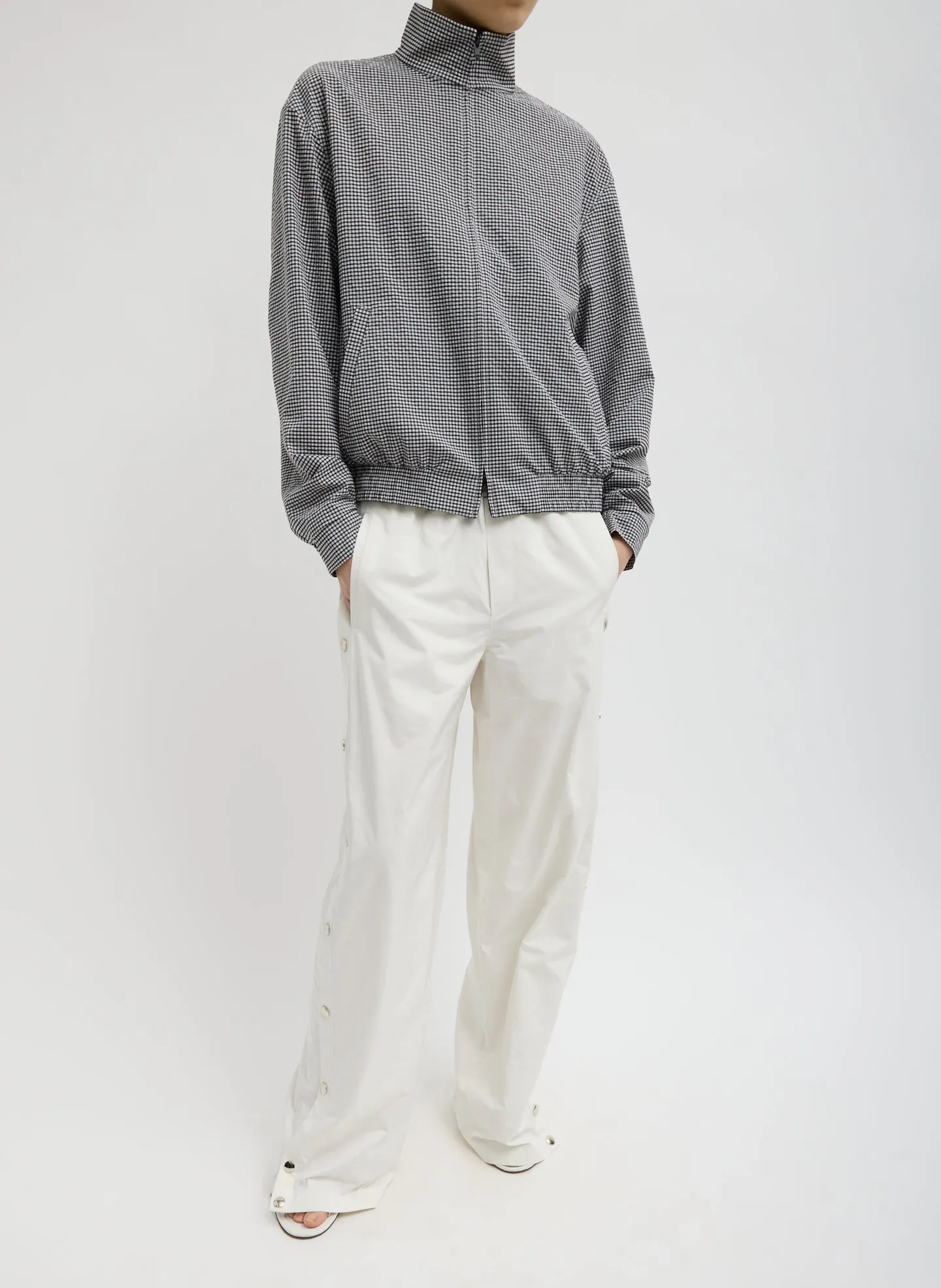 Tech Gingham Track Jacket sold by Tibi product image thumbnail 4