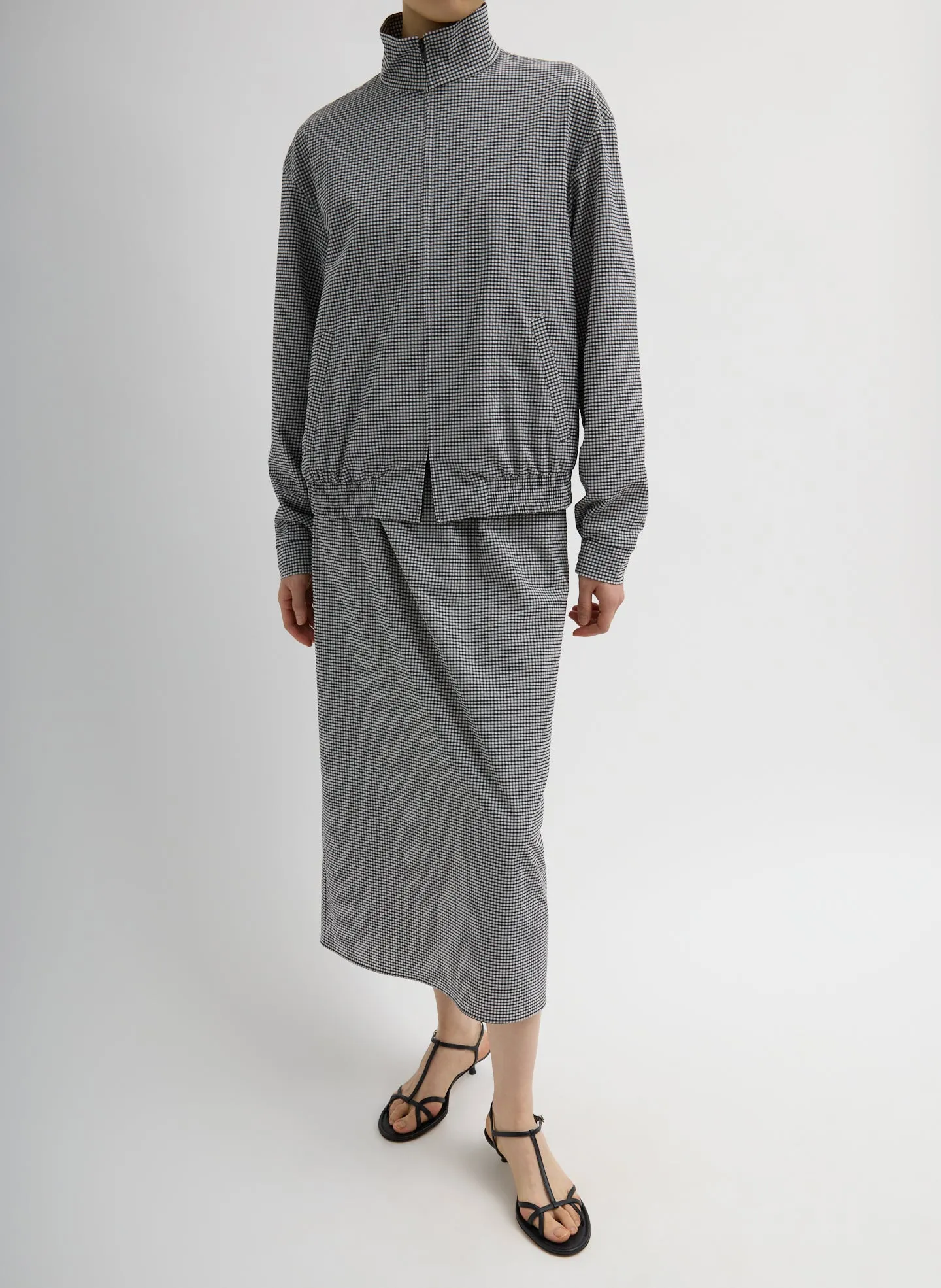 Tech Gingham Track Jacket sold by Tibi product image thumbnail 2