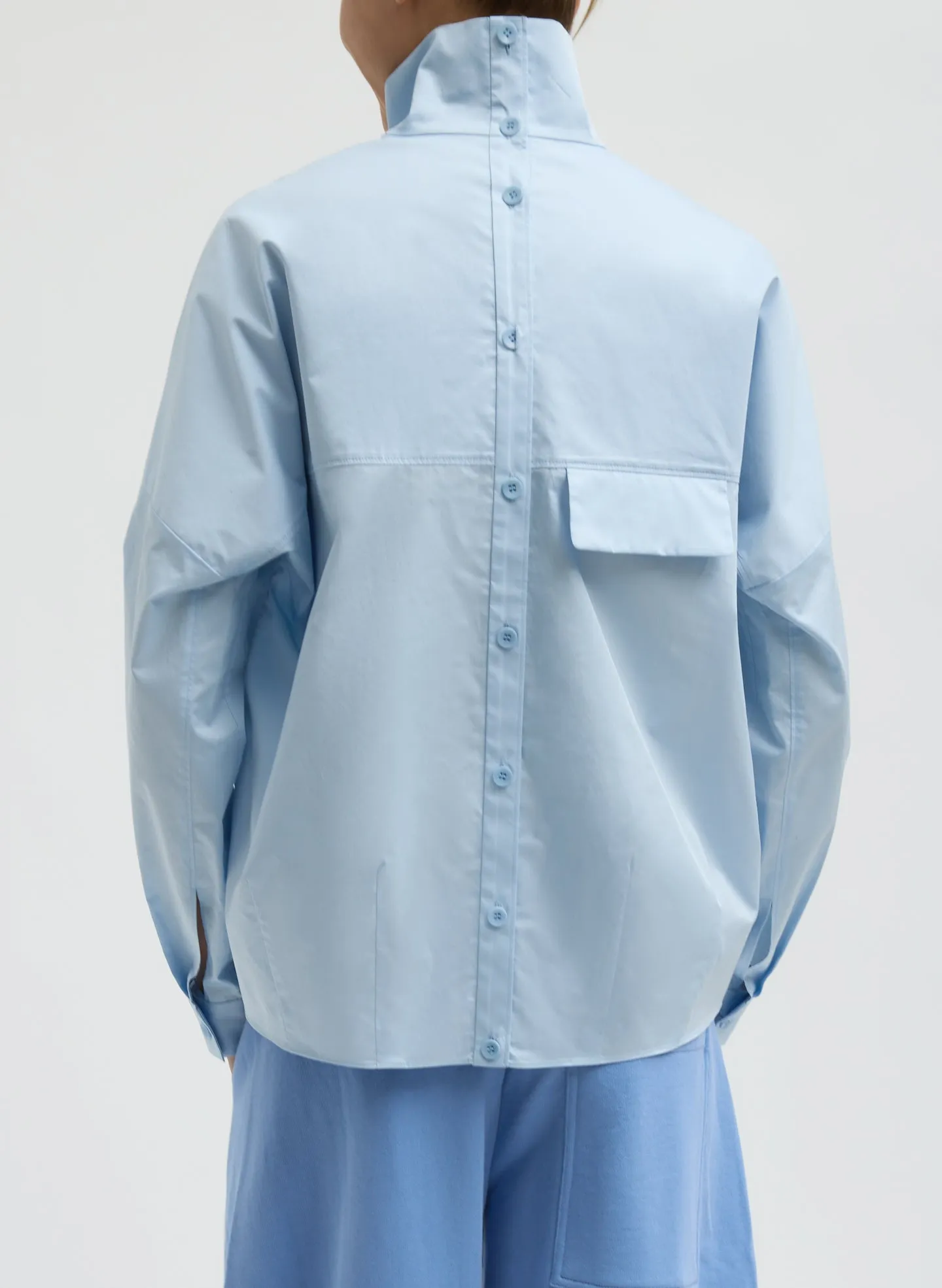 Eco Poplin Funnel Neck Dolman Top sold by Tibi product image thumbnail 3