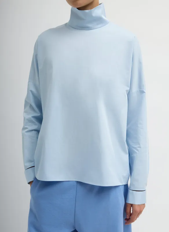 Eco Poplin Funnel Neck Dolman Top made by Tibi
