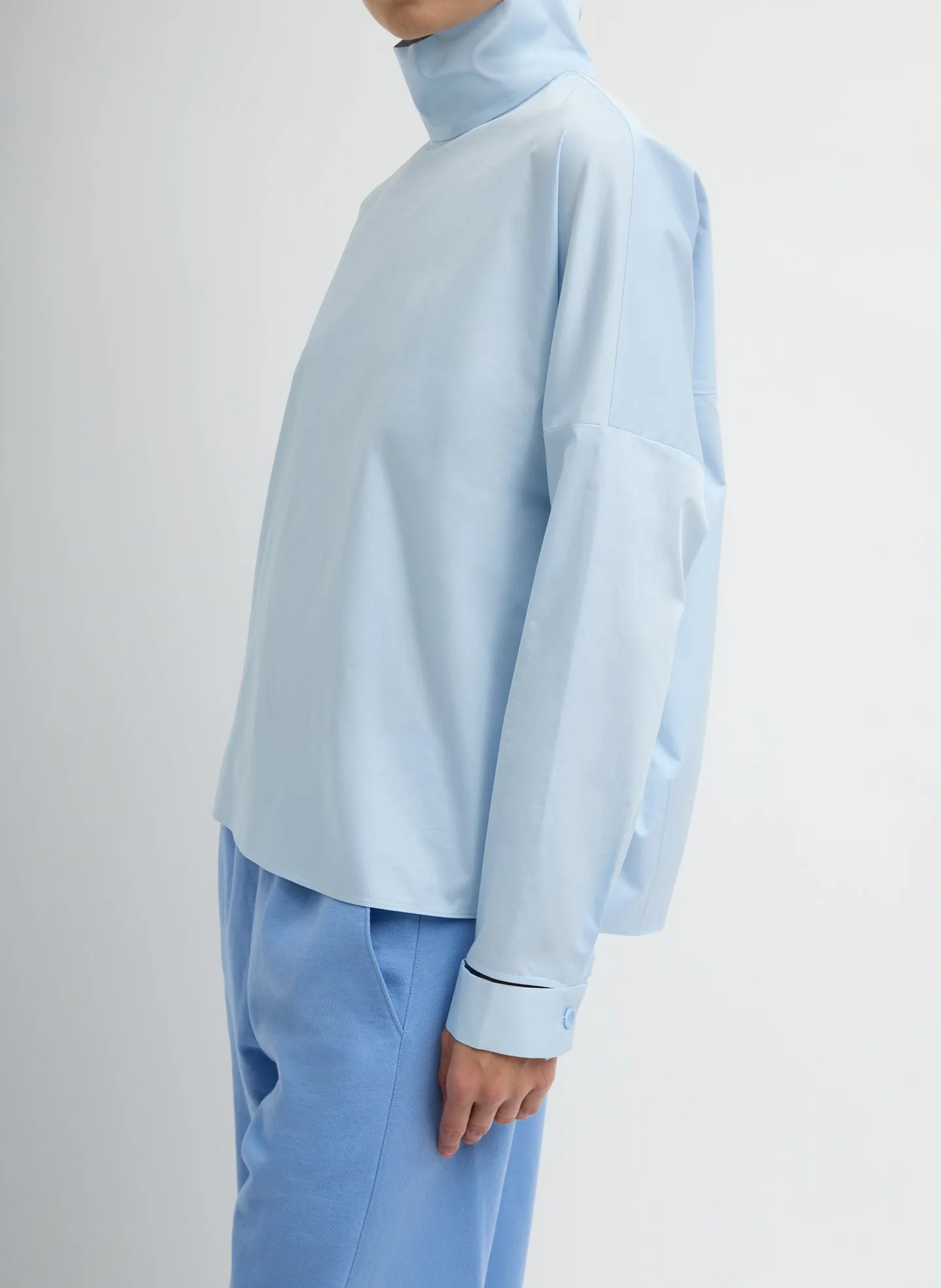 Eco Poplin Funnel Neck Dolman Top sold by Tibi product image thumbnail 2