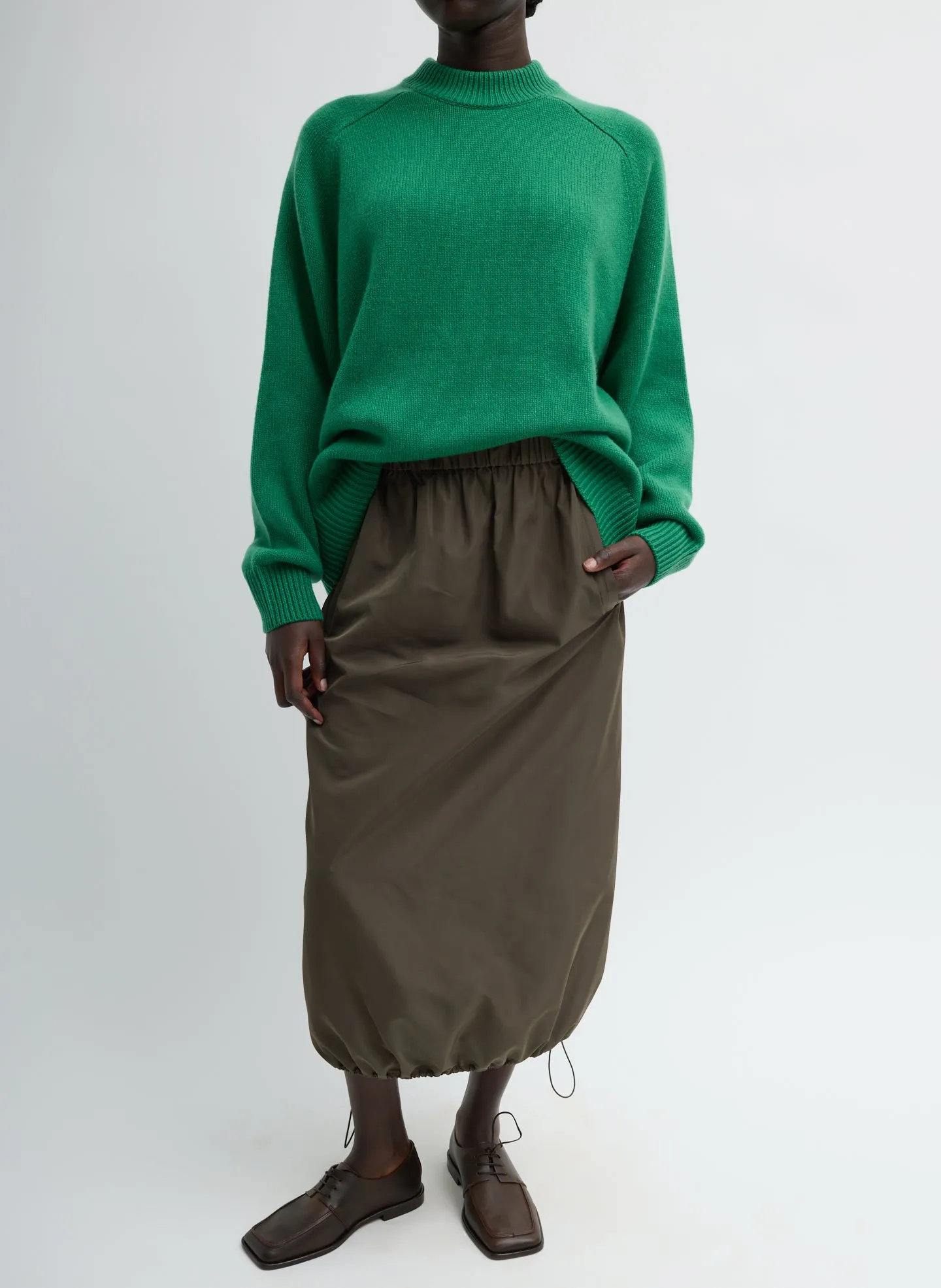 Italian Sporty Nylon Midi Anorak Skirt sold by Tibi