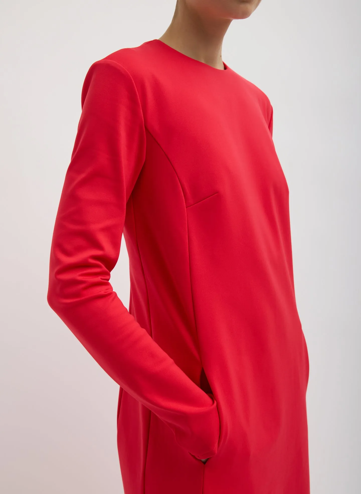 Compact Ultra Stretch Knit Dress With Cut Out Back sold by Tibi product image thumbnail 4