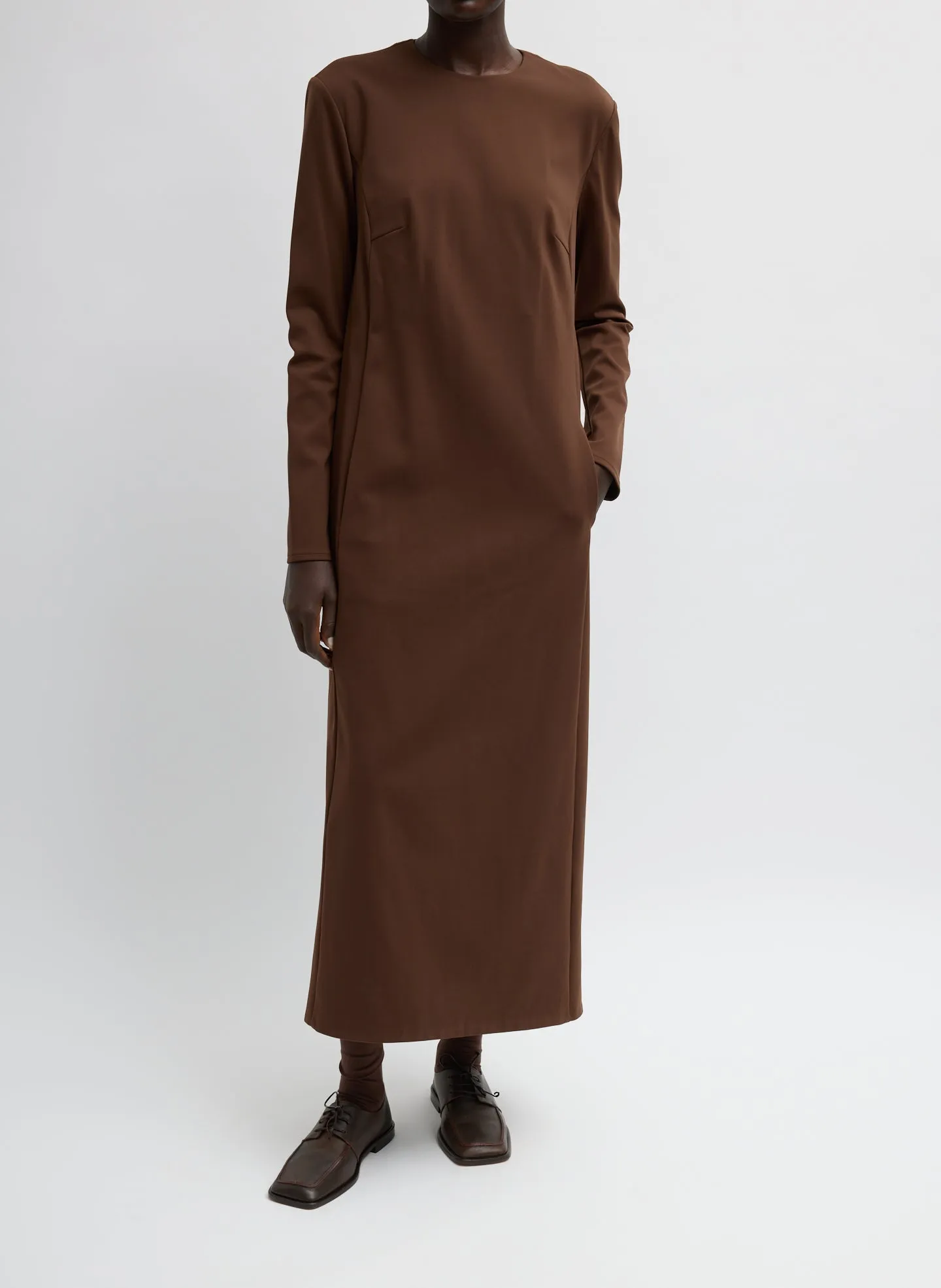 Compact Ultra Stretch Knit Dress With Cut Out Back sold by Tibi product image thumbnail 2