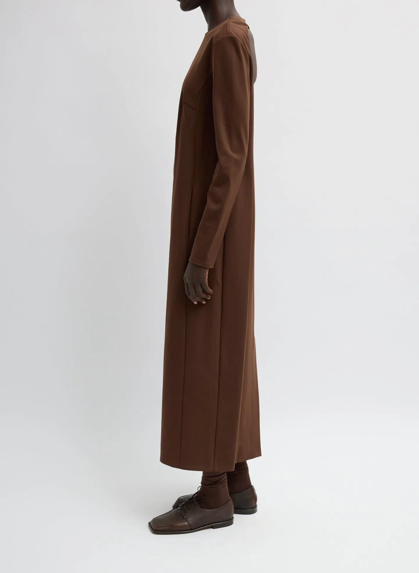 Compact Ultra Stretch Knit Dress With Cut Out Back sold by Tibi product image thumbnail 3