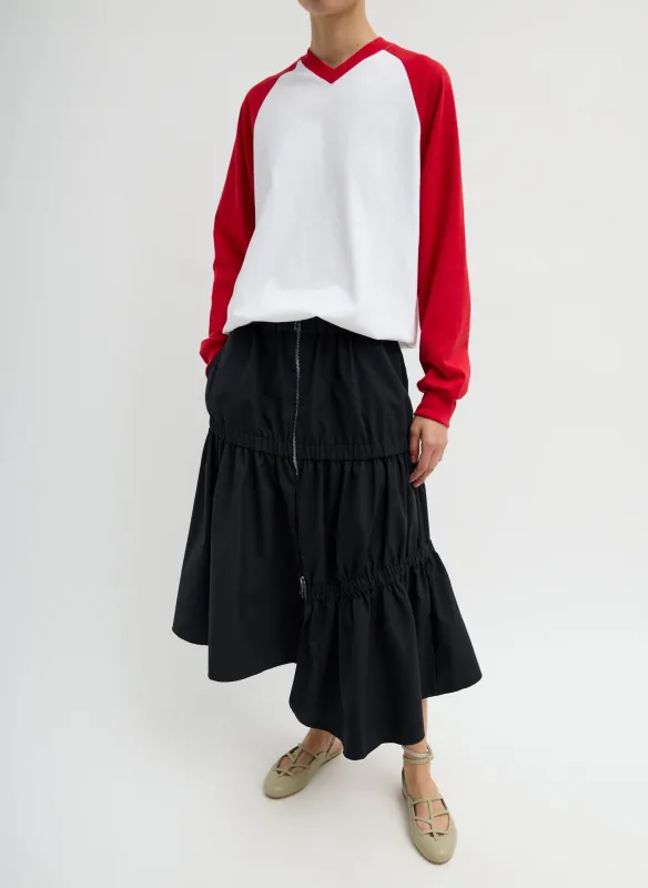 Tech Suiting Asymmetrical Skirt made by Tibi
