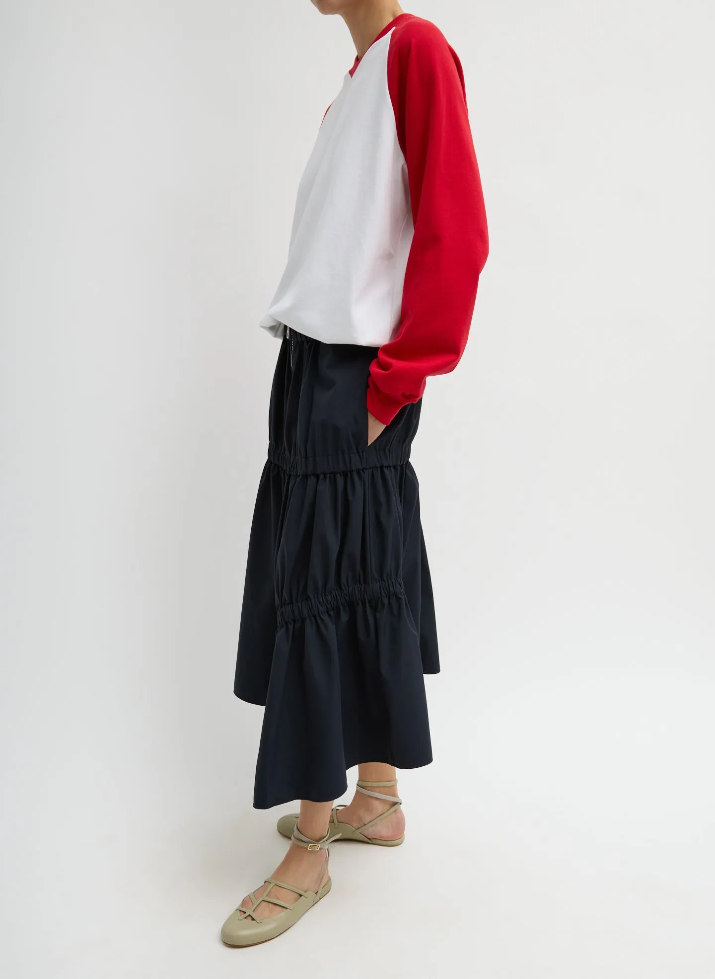Tech Suiting Asymmetrical Skirt sold by Tibi product image thumbnail 2