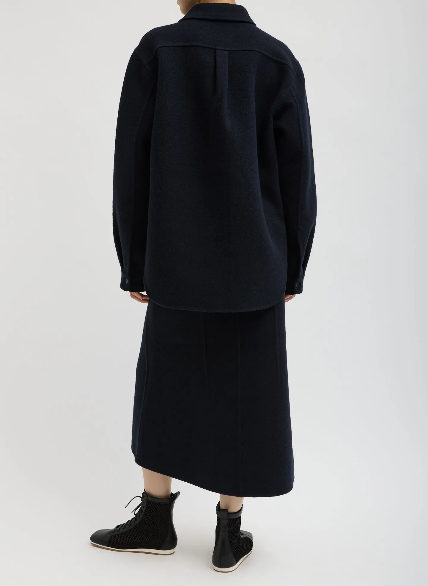 Luxe Double Faced Wool Angora Sculpted Skirt sold by Tibi product image thumbnail 3