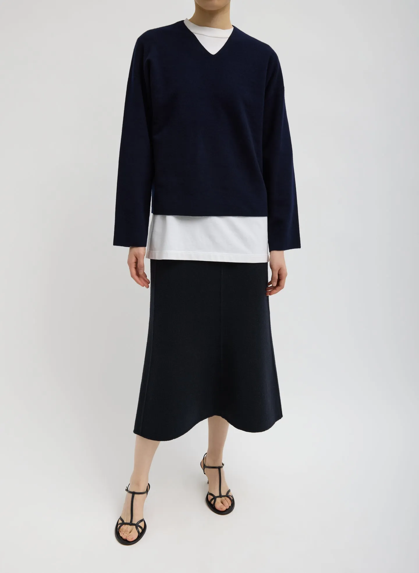 Luxe Double Faced Wool Angora Sculpted Skirt sold by Tibi product image thumbnail 4
