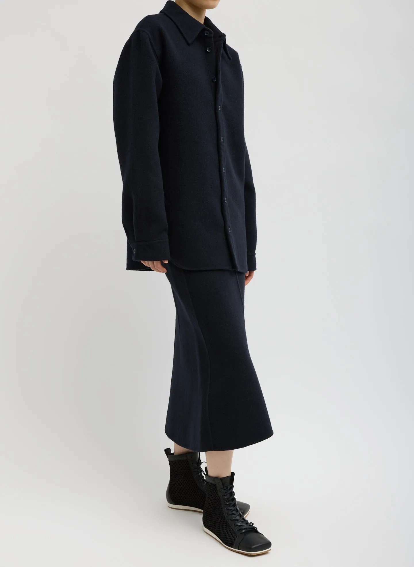 Luxe Double Faced Wool Angora Sculpted Skirt sold by Tibi product image thumbnail 2
