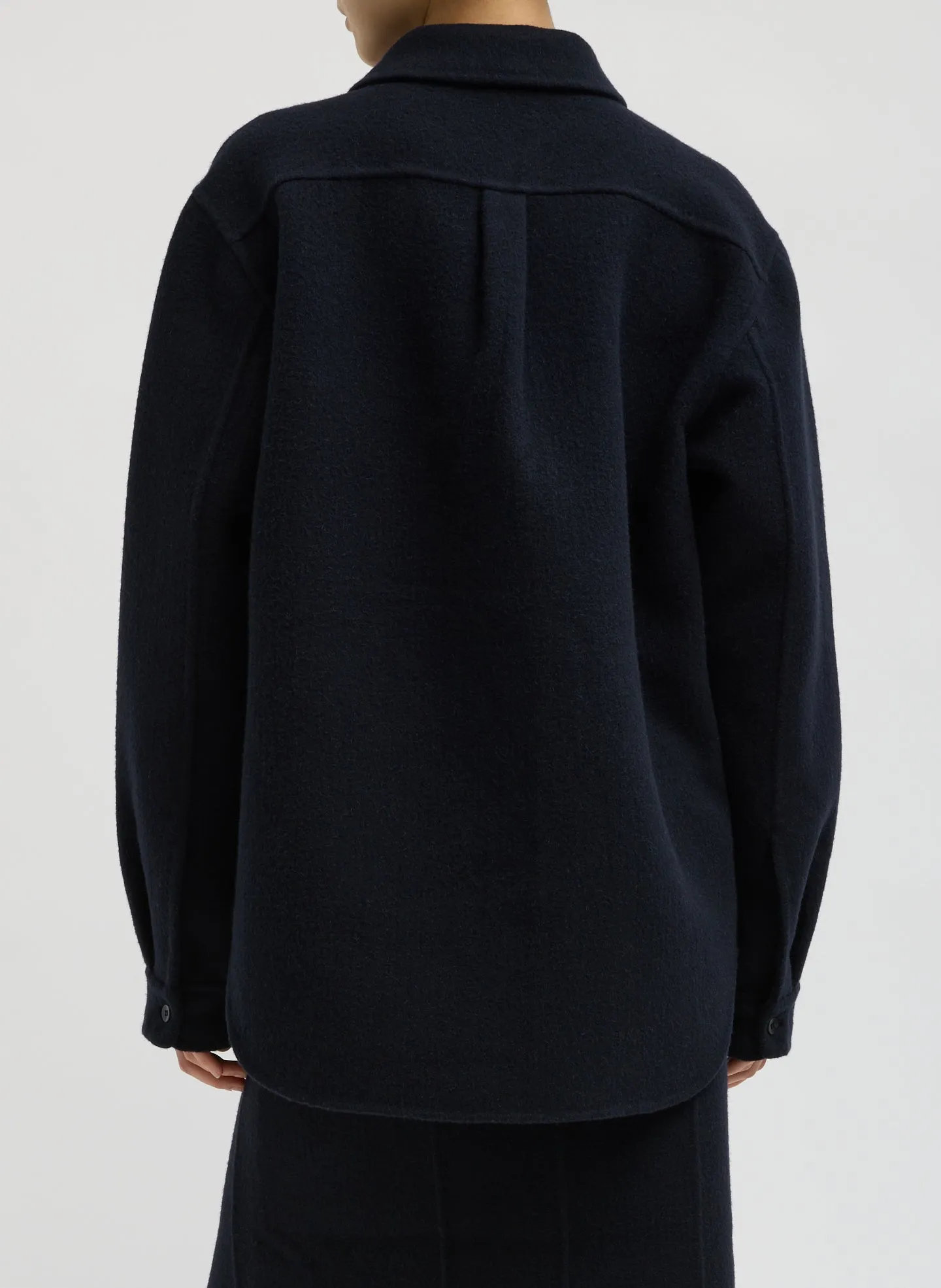 Luxe Double Faced Wool Angora Easy Shirt sold by Tibi product image thumbnail 3