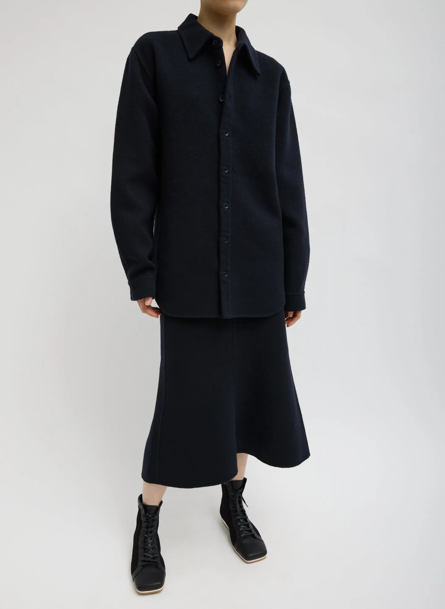 Luxe Double Faced Wool Angora Easy Shirt sold by Tibi product image thumbnail 5