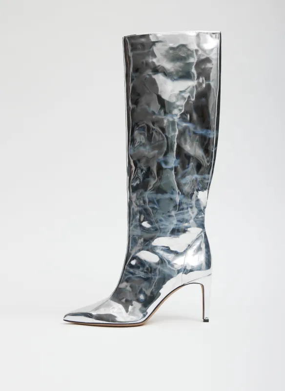 Mats Silver Boot made by Tibi