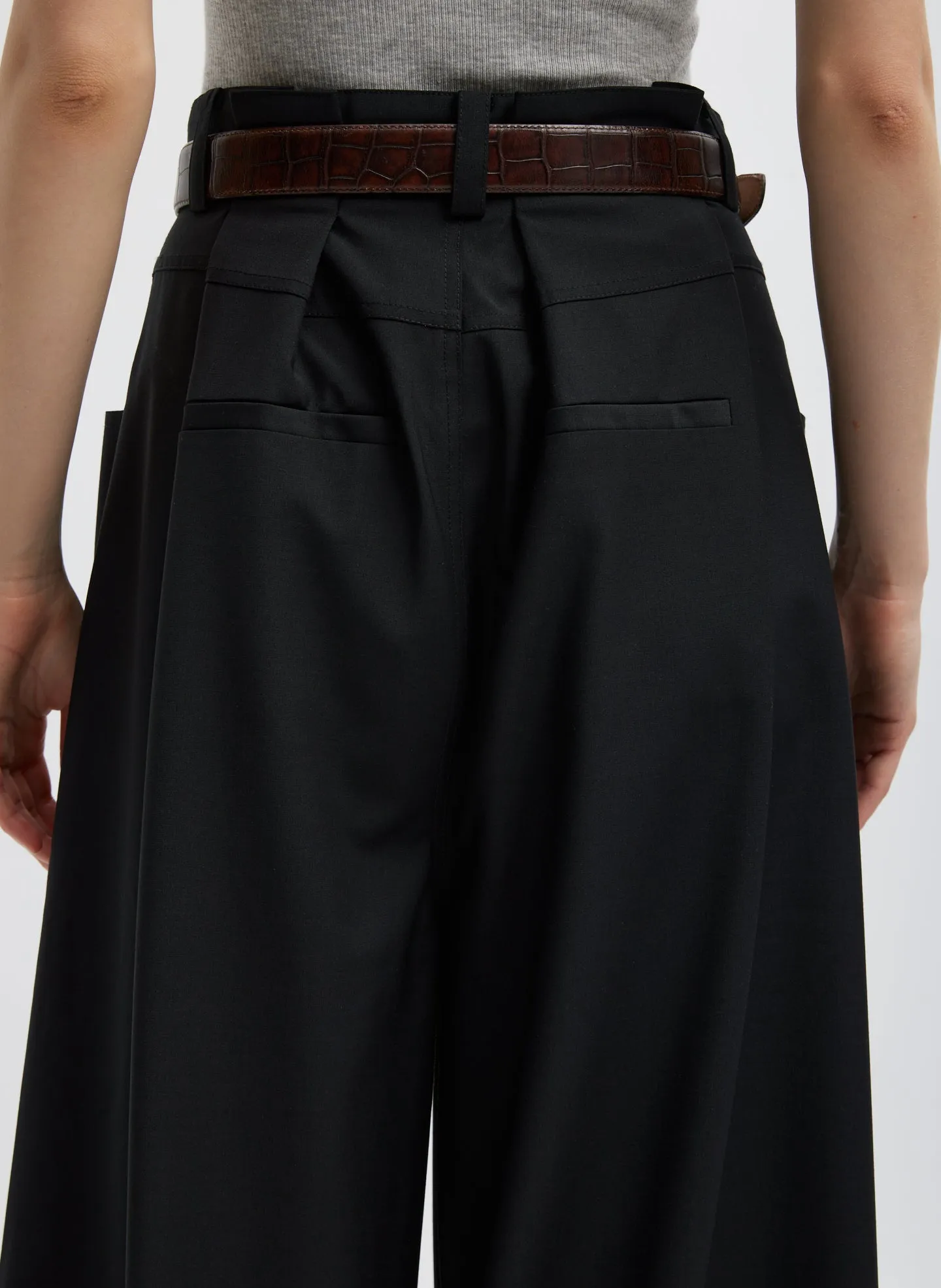 Tropical Wool Walker Wide Leg Pant sold by Tibi product image thumbnail 4