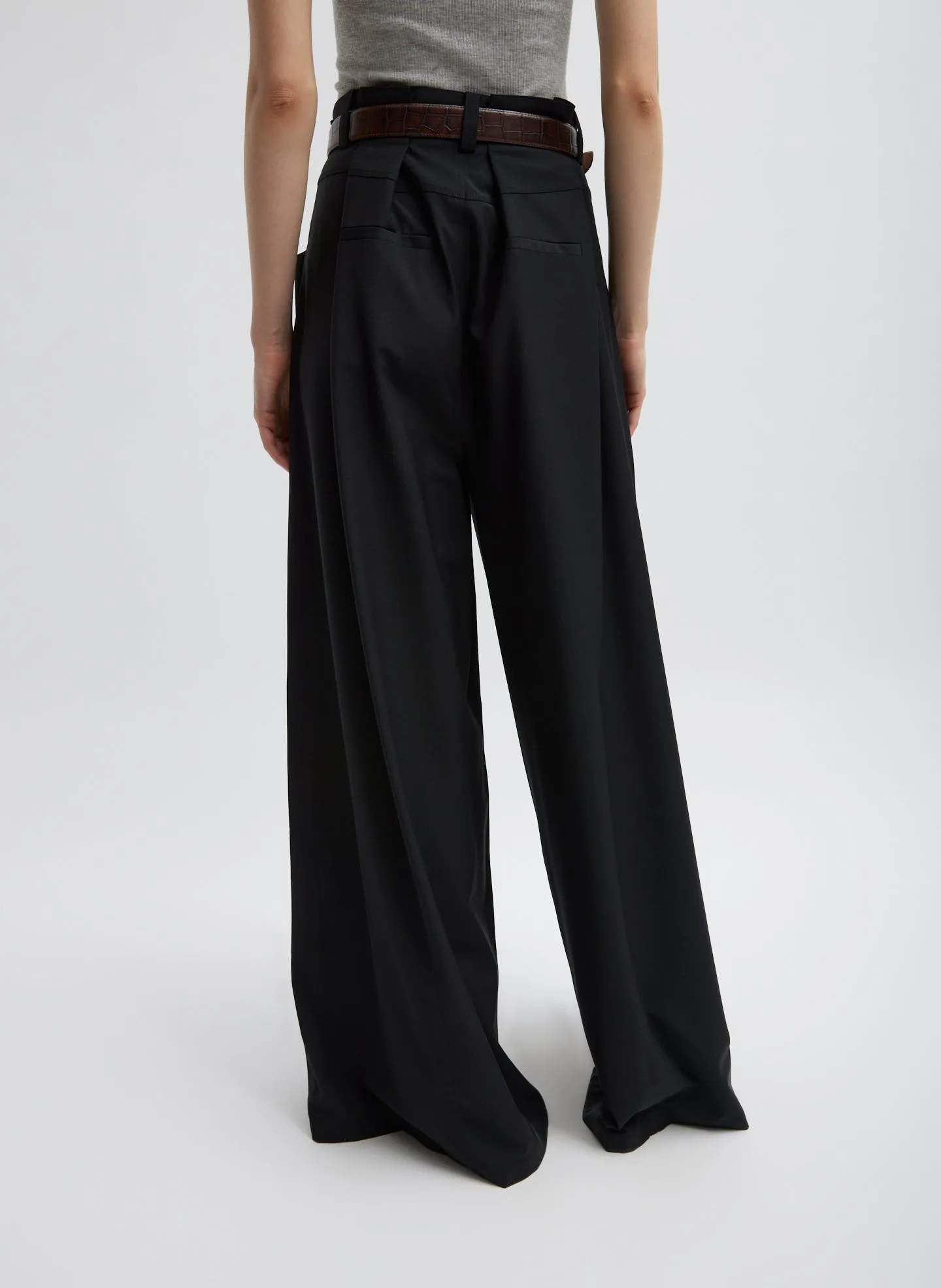 Tropical Wool Walker Wide Leg Pant sold by Tibi product image thumbnail 5