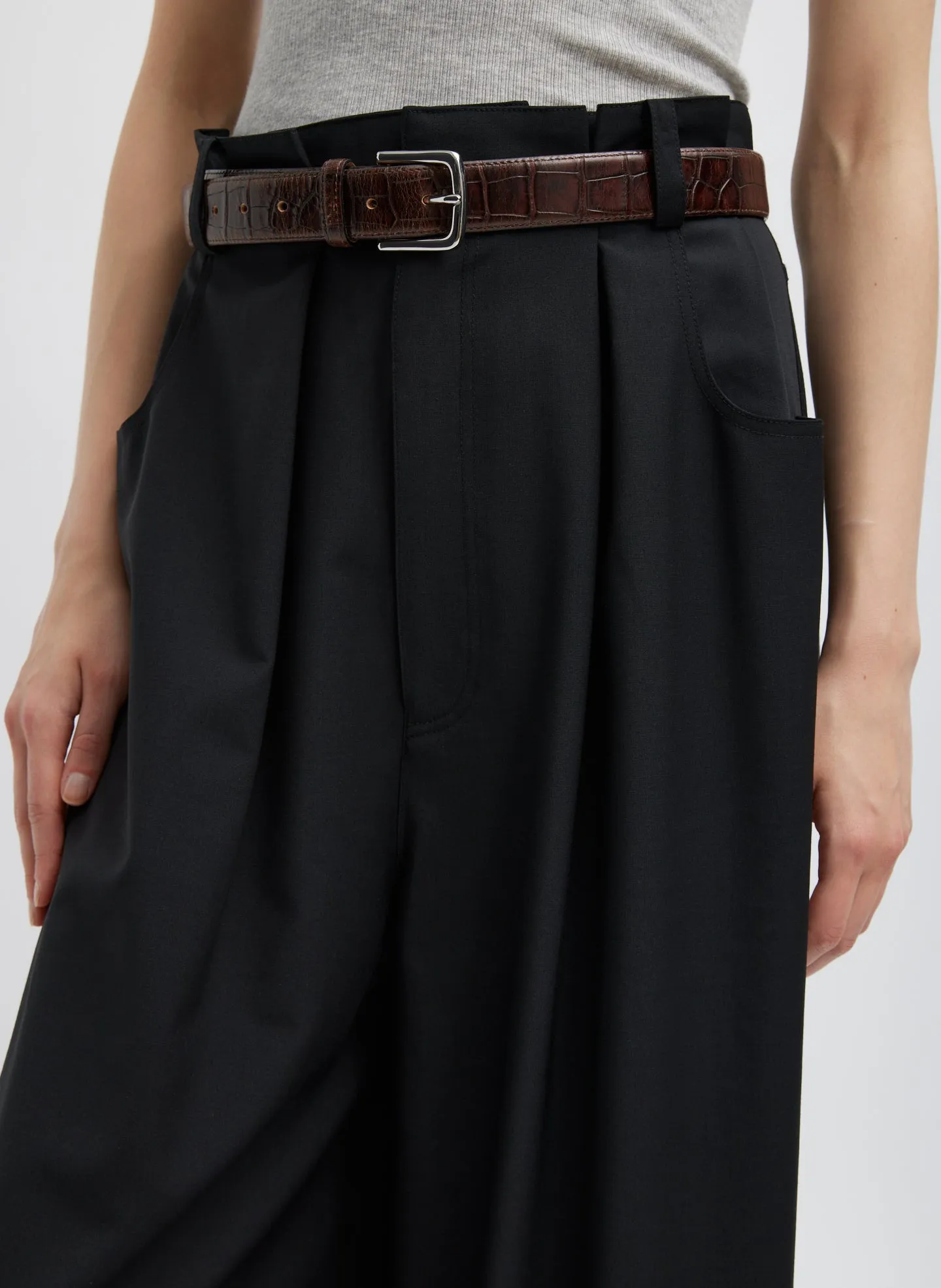 Tropical Wool Walker Wide Leg Pant sold by Tibi product image thumbnail 3