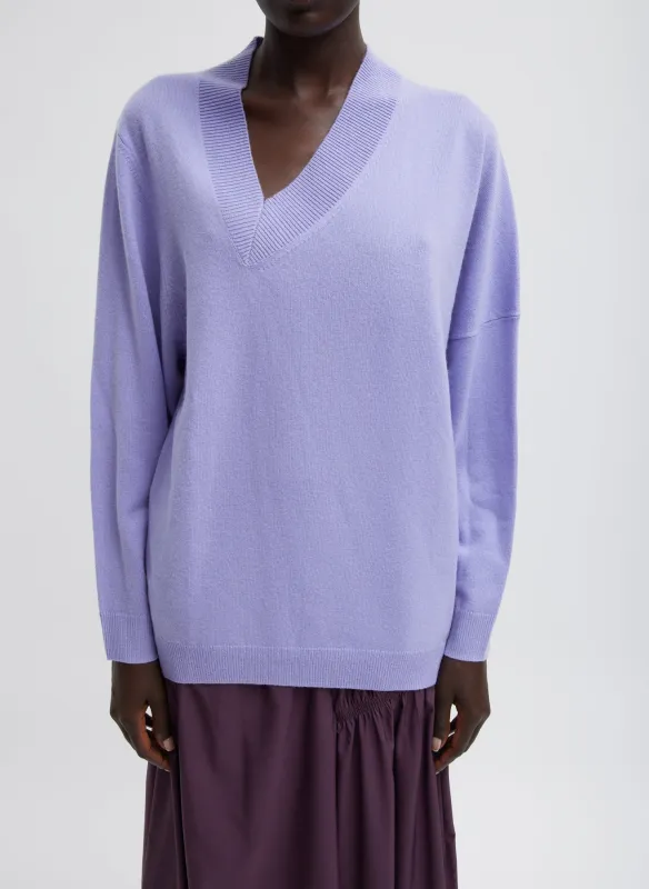 Washable Cashmere Warp V-Neck Pullover sold by Tibi