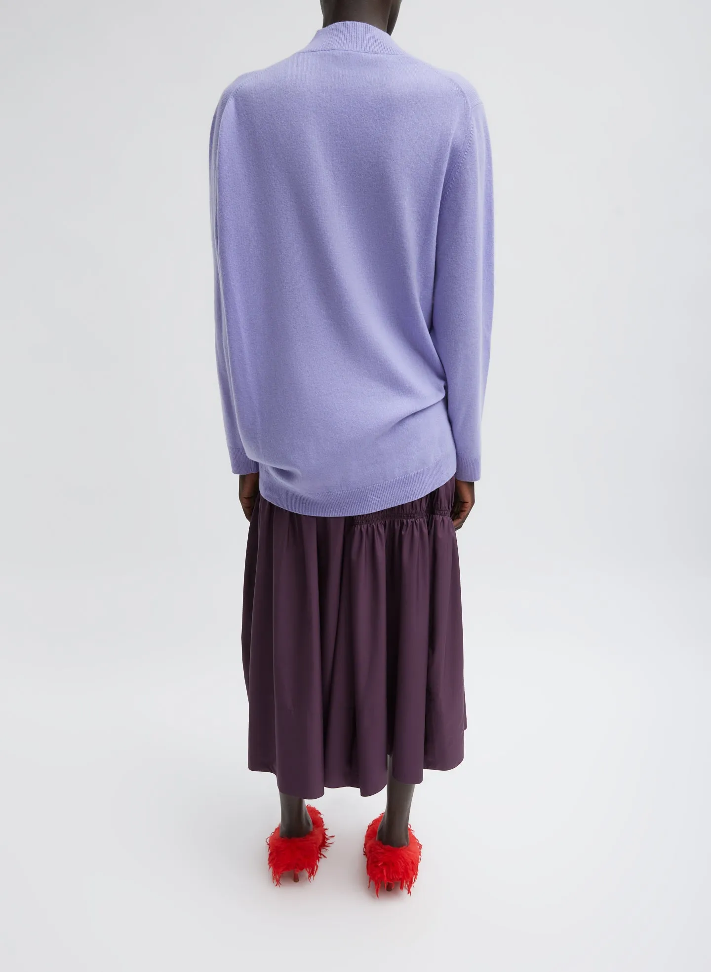 Washable Cashmere Warp V-Neck Pullover sold by Tibi product image thumbnail 5
