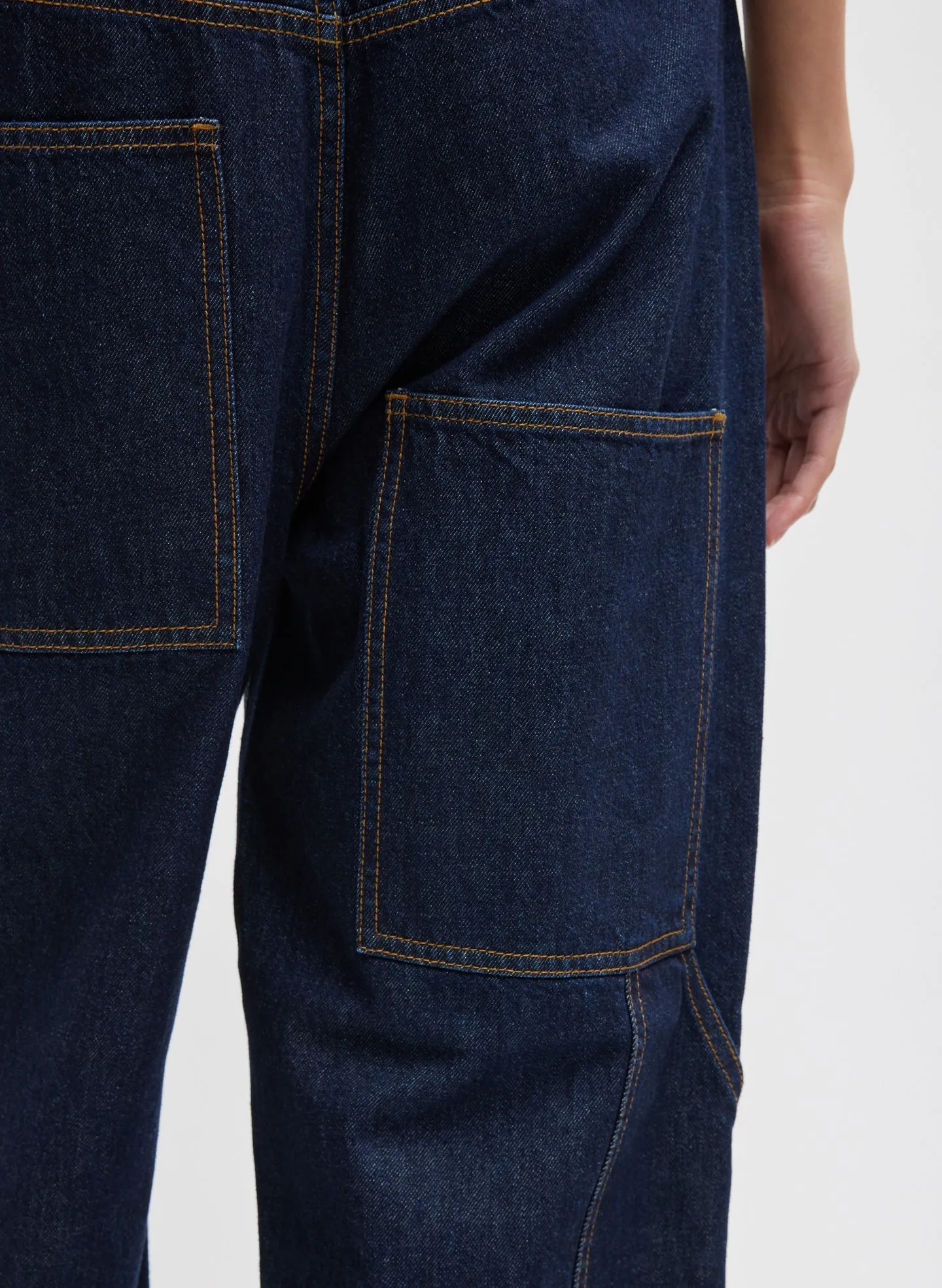 Spring Denim Cropped Slouchy Cargo Jean sold by Tibi product image thumbnail 3