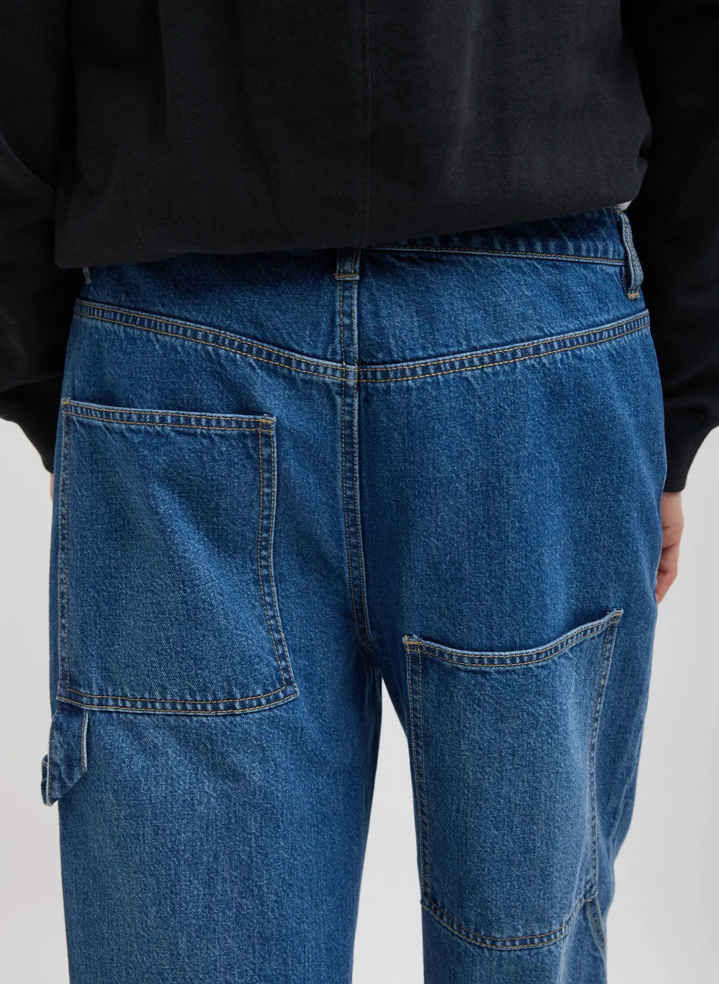 Spring Denim Cropped Slouchy Cargo Jean sold by Tibi product image thumbnail 4