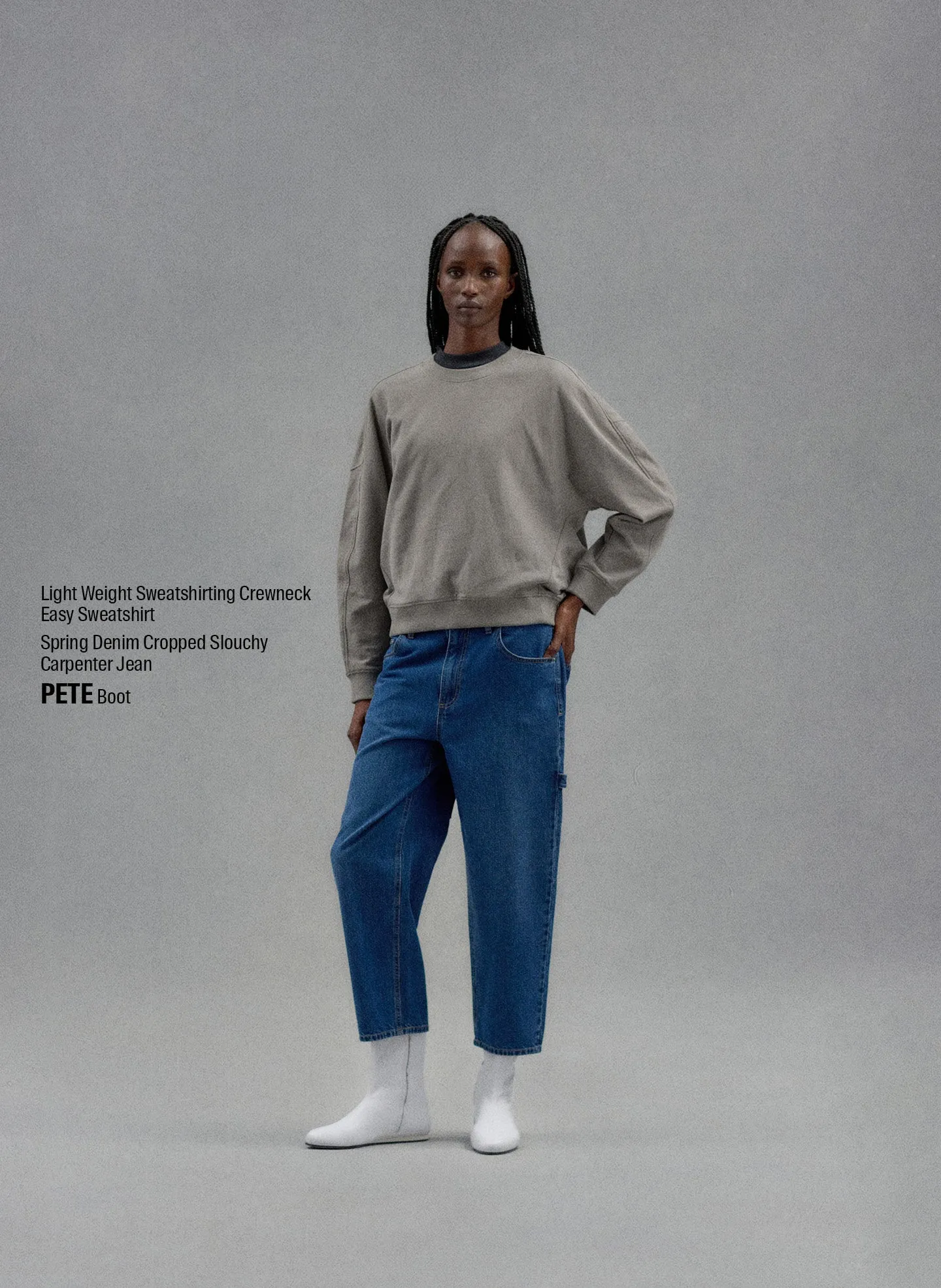 Spring Denim Cropped Slouchy Cargo Jean sold by Tibi product image thumbnail 2