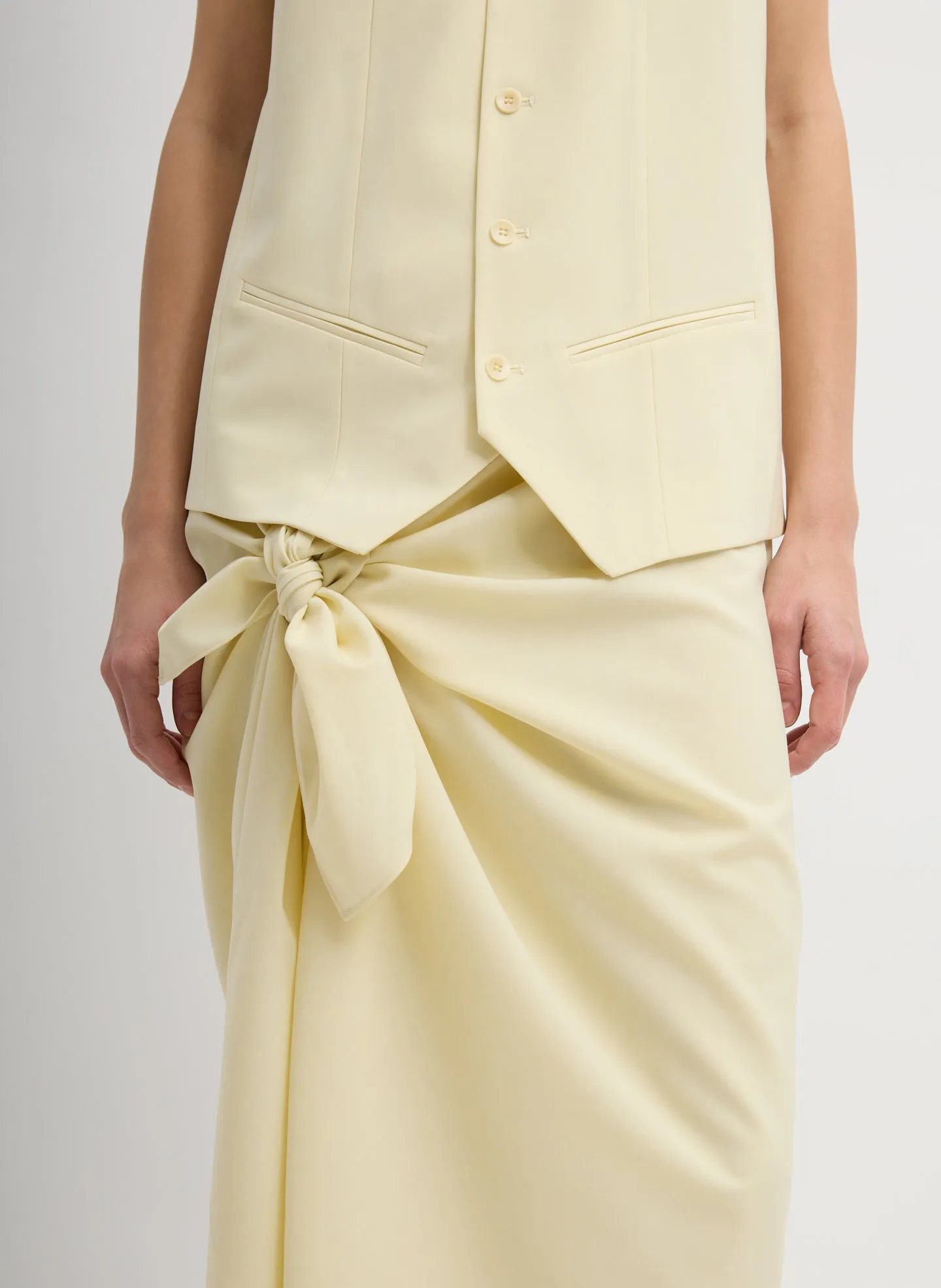 Tropical Wool Tie Front Trouser Skirt sold by Tibi product image thumbnail 3