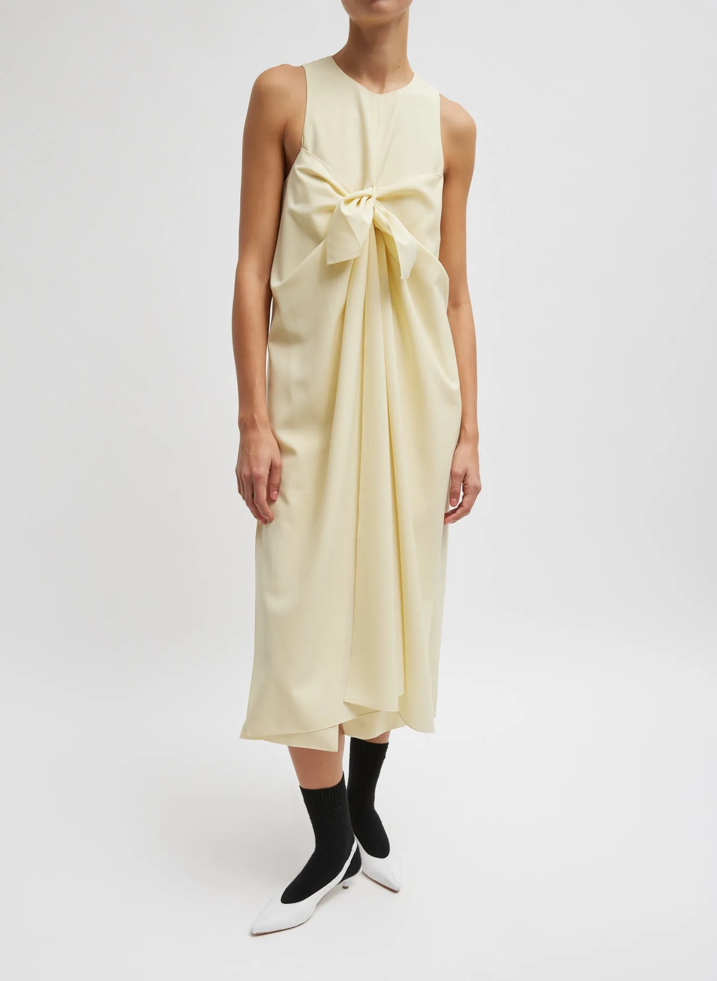 Tropical Wool Tie Front Dress sold by Tibi product image thumbnail 4