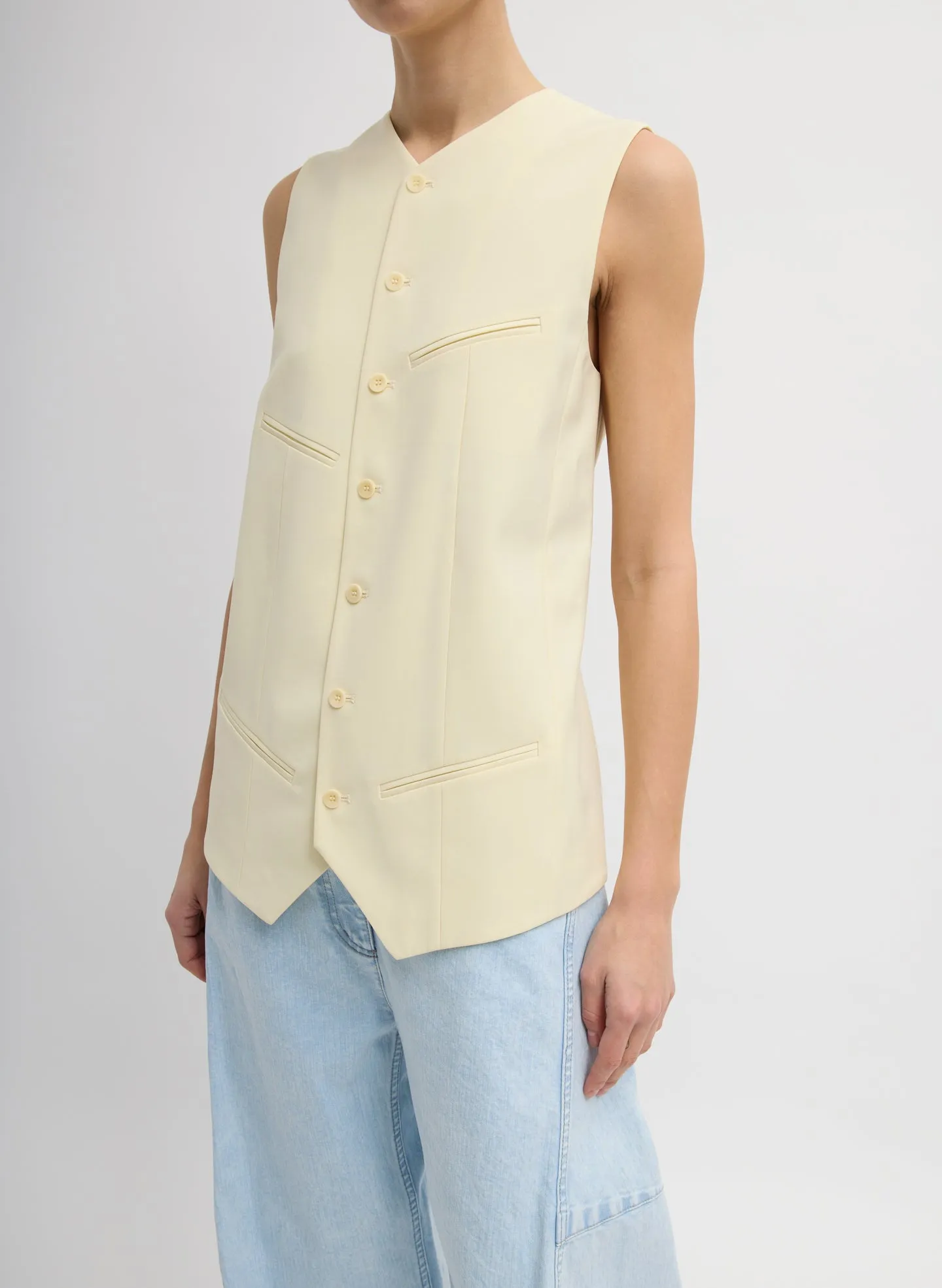 Tropical Wool Easy Vest sold by Tibi