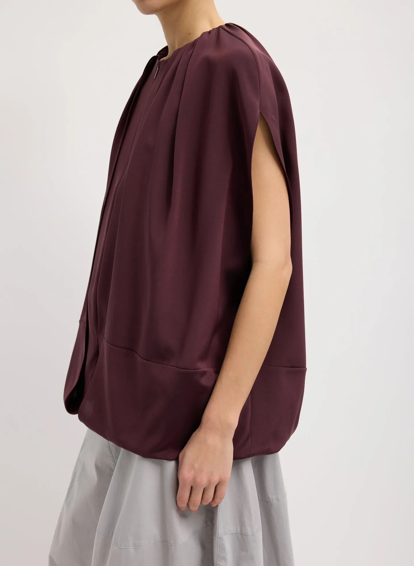 Stretch Silk Nylon Cape Top sold by Tibi product image thumbnail 3