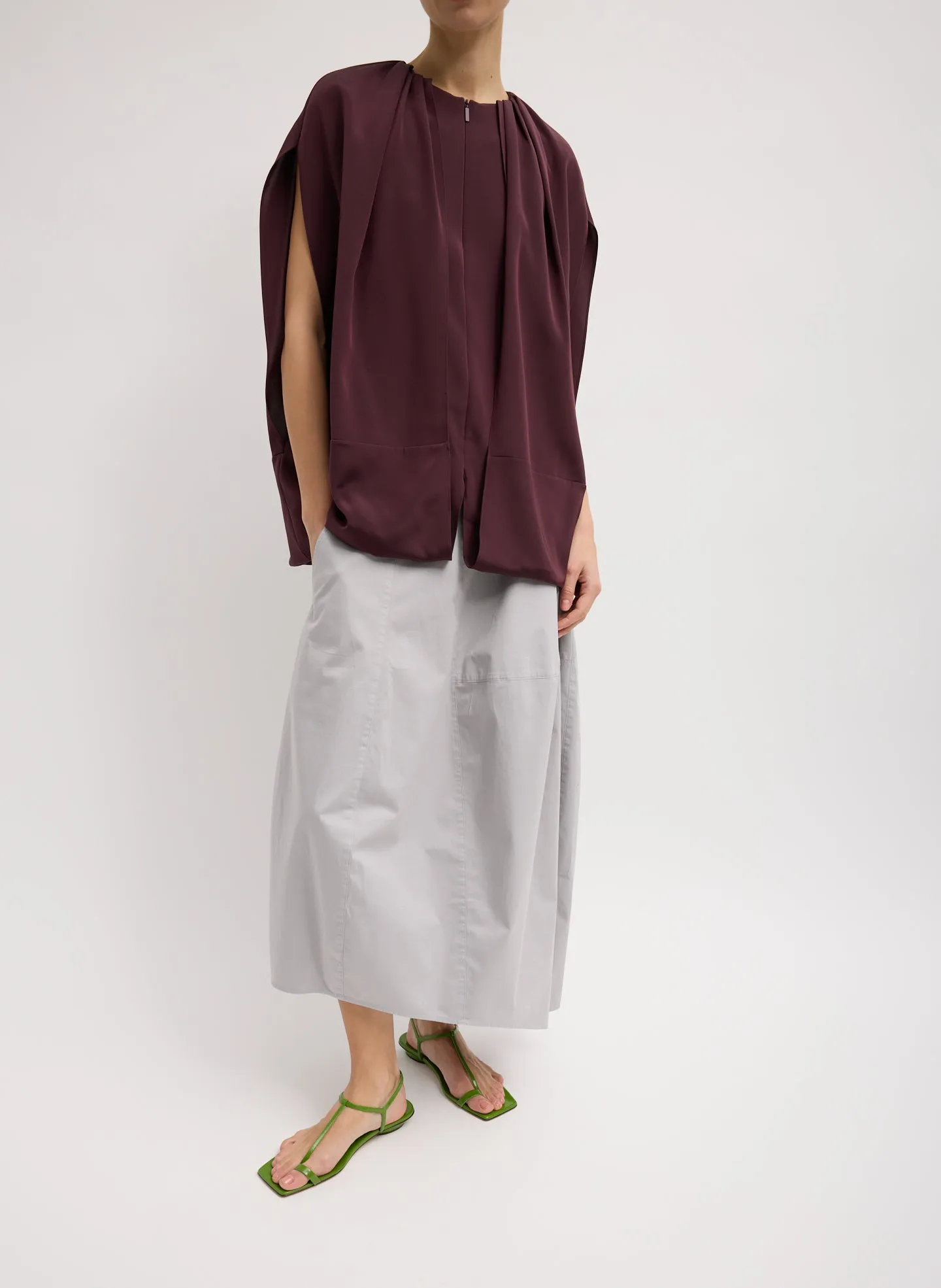 Stretch Silk Nylon Cape Top sold by Tibi product image thumbnail 2
