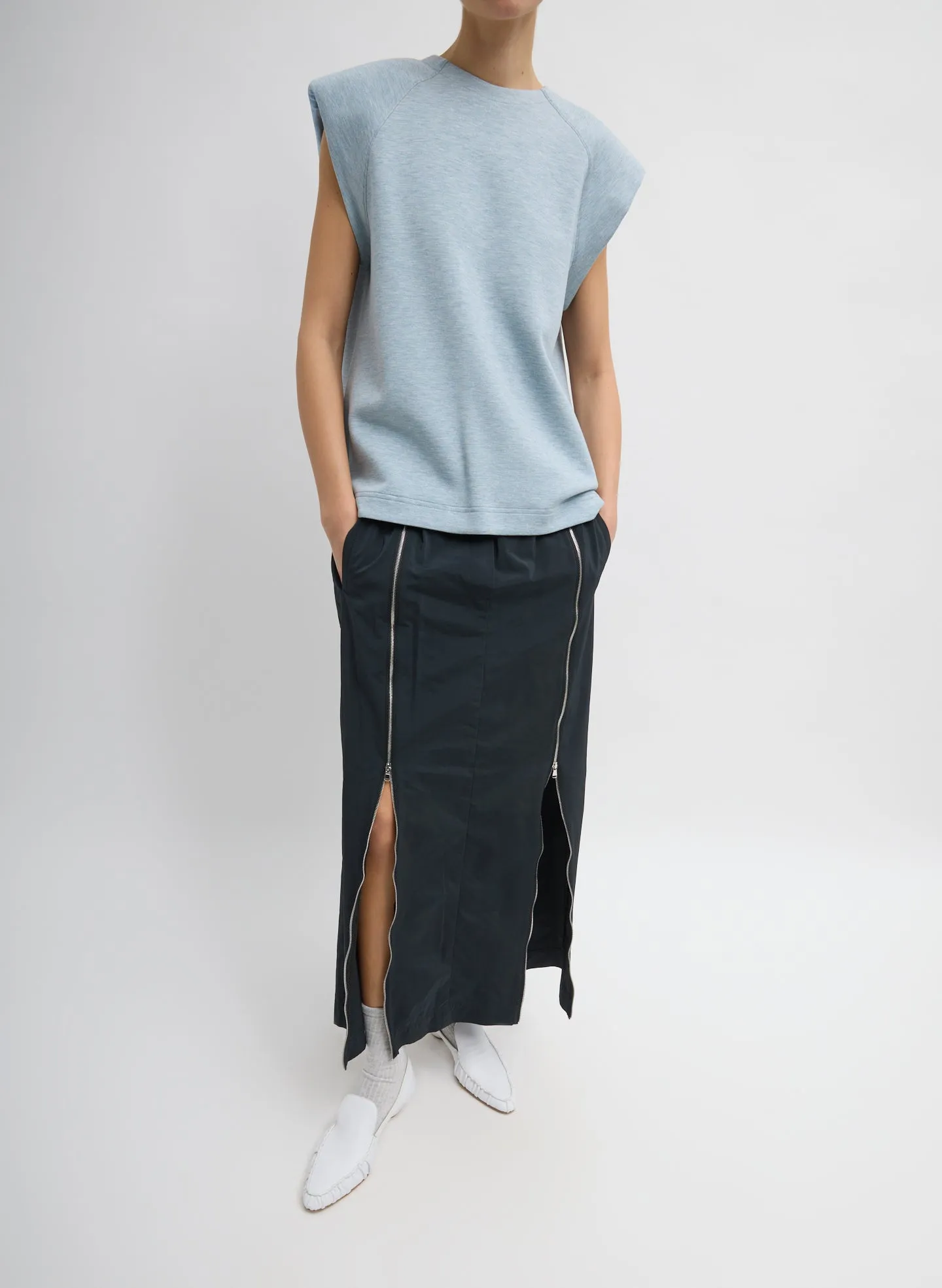 Bonded Viscose Sculpted Sleeveless Top sold by Tibi product image thumbnail 4