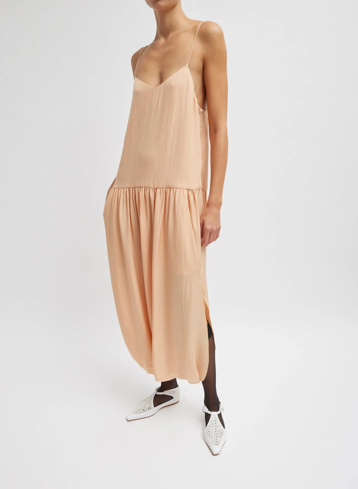 Spring Acetate Strappy Jalouise Dress sold by Tibi product image thumbnail 3