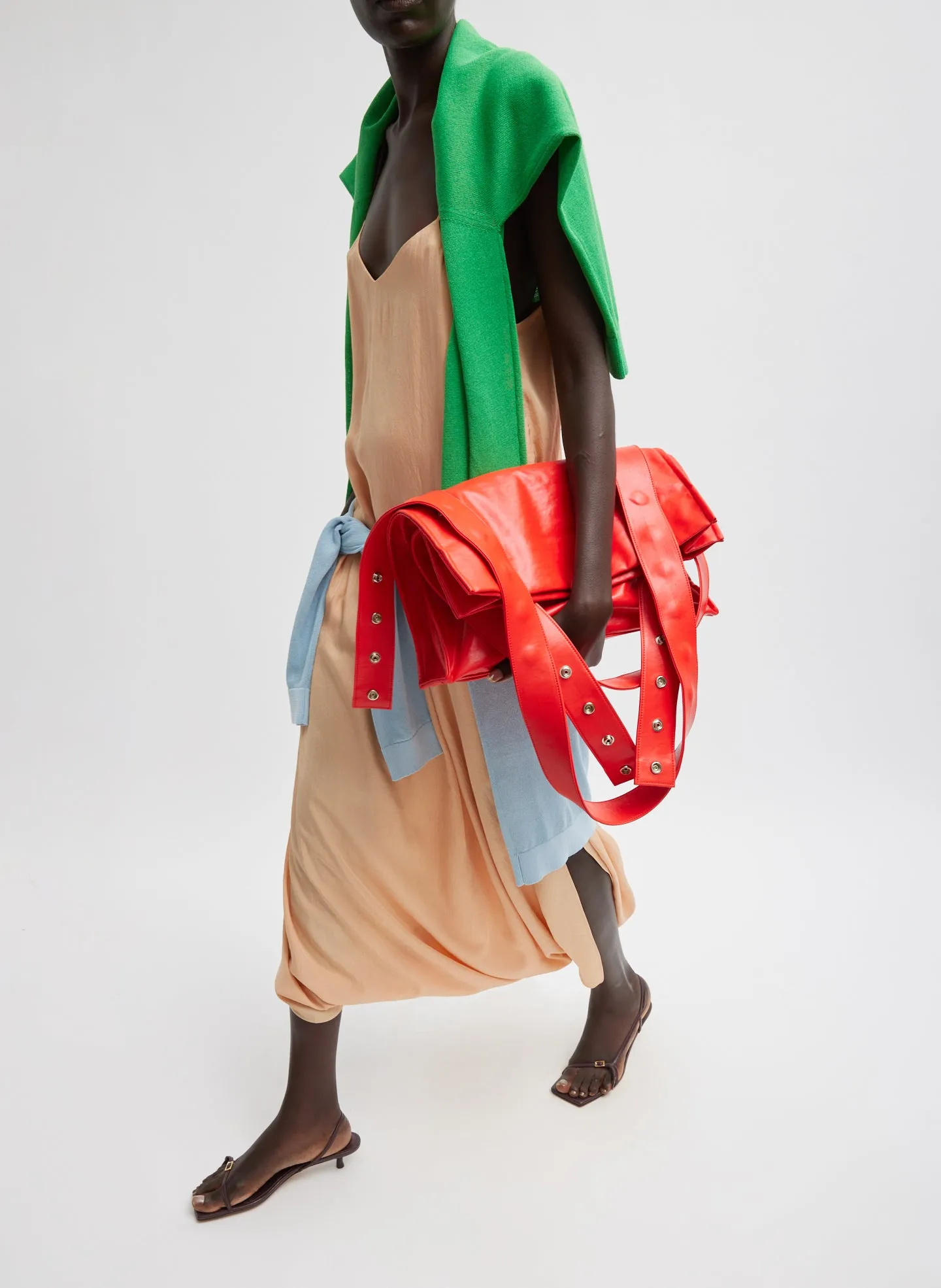 Spring Acetate Strappy Jalouise Dress sold by Tibi product image thumbnail 5