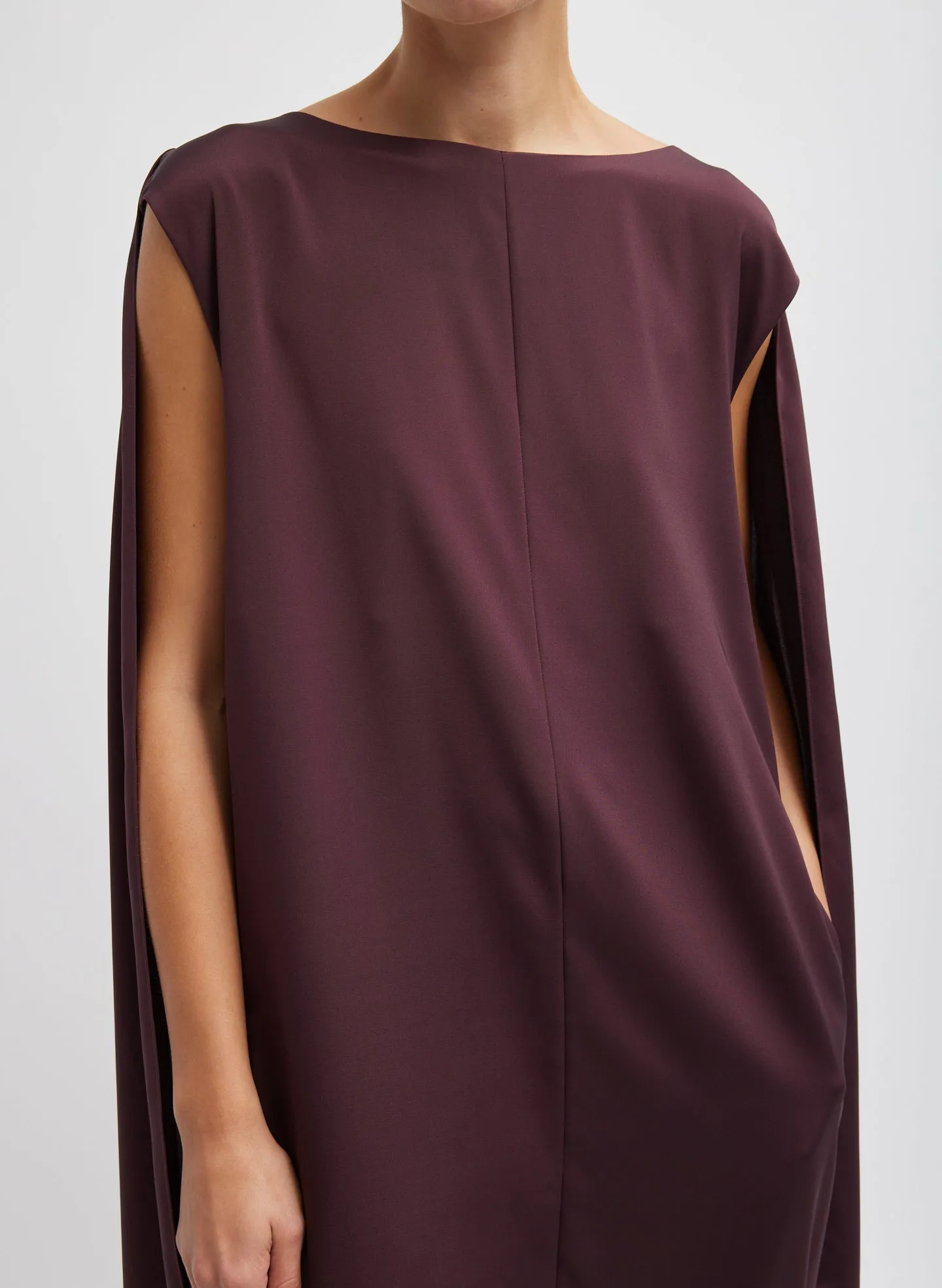 Stretch Silk Nylon Wide Neck Cape Dress sold by Tibi product image thumbnail 2