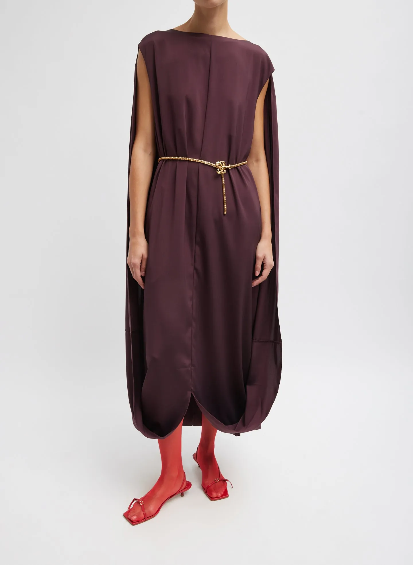 Stretch Silk Nylon Wide Neck Cape Dress sold by Tibi product image thumbnail 5