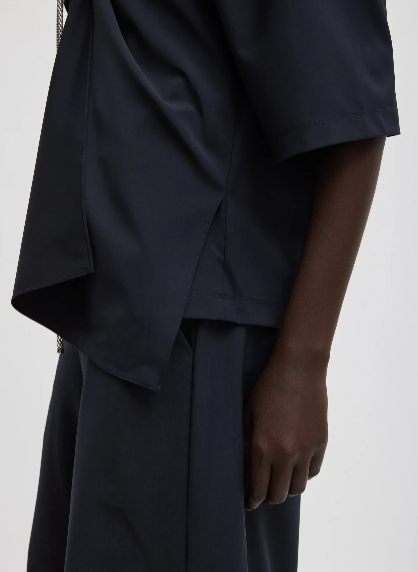 Tropical Wool Tie Front T-Shirt sold by Tibi product image thumbnail 2