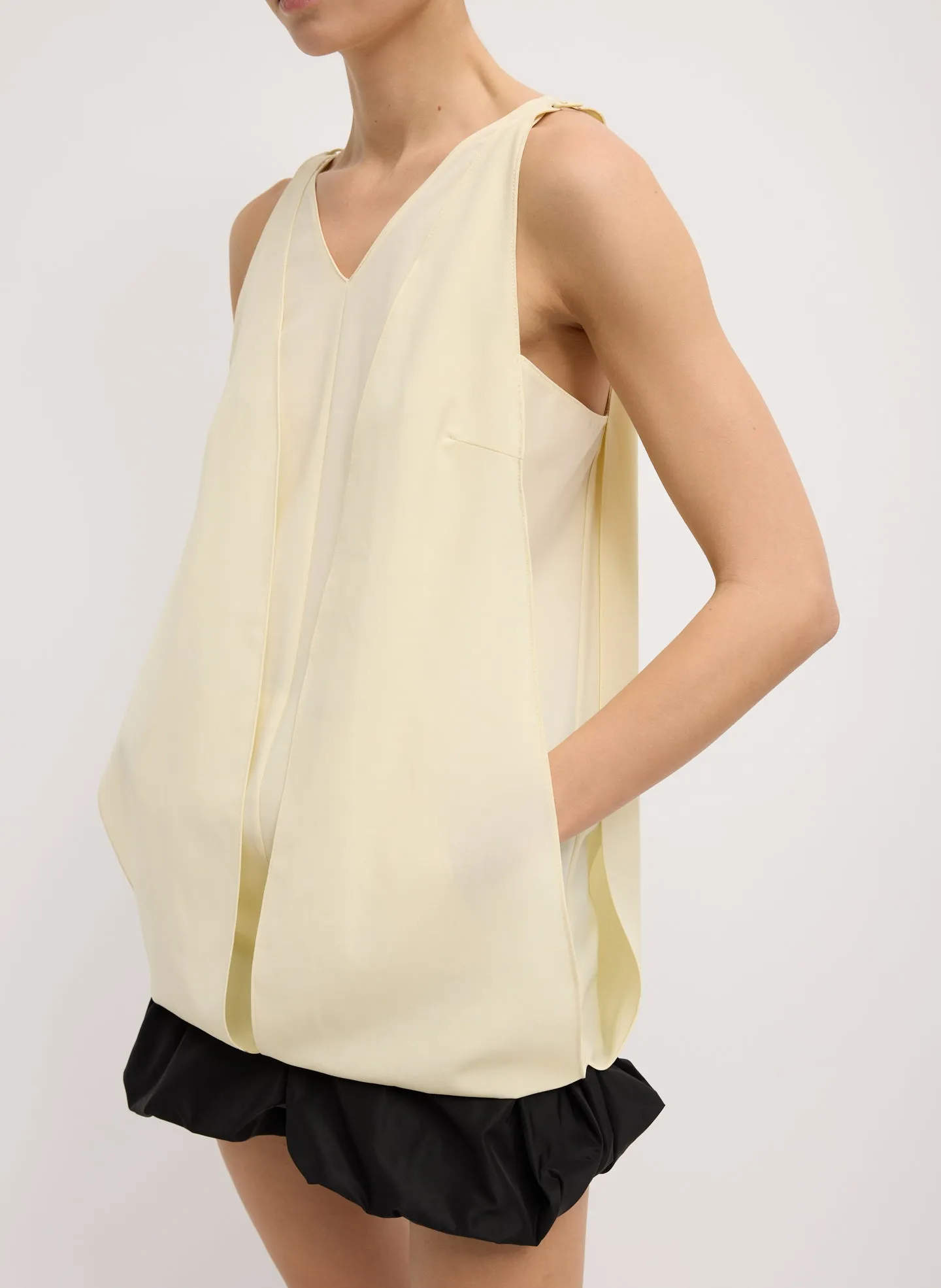 Tropical Wool Sleeveless Paneled Tunic sold by Tibi product image thumbnail 4