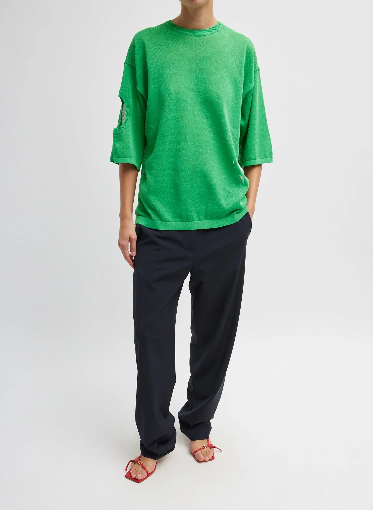 Crispy Sweater Oversized Easy T-Shirt sold by Tibi product image thumbnail 4